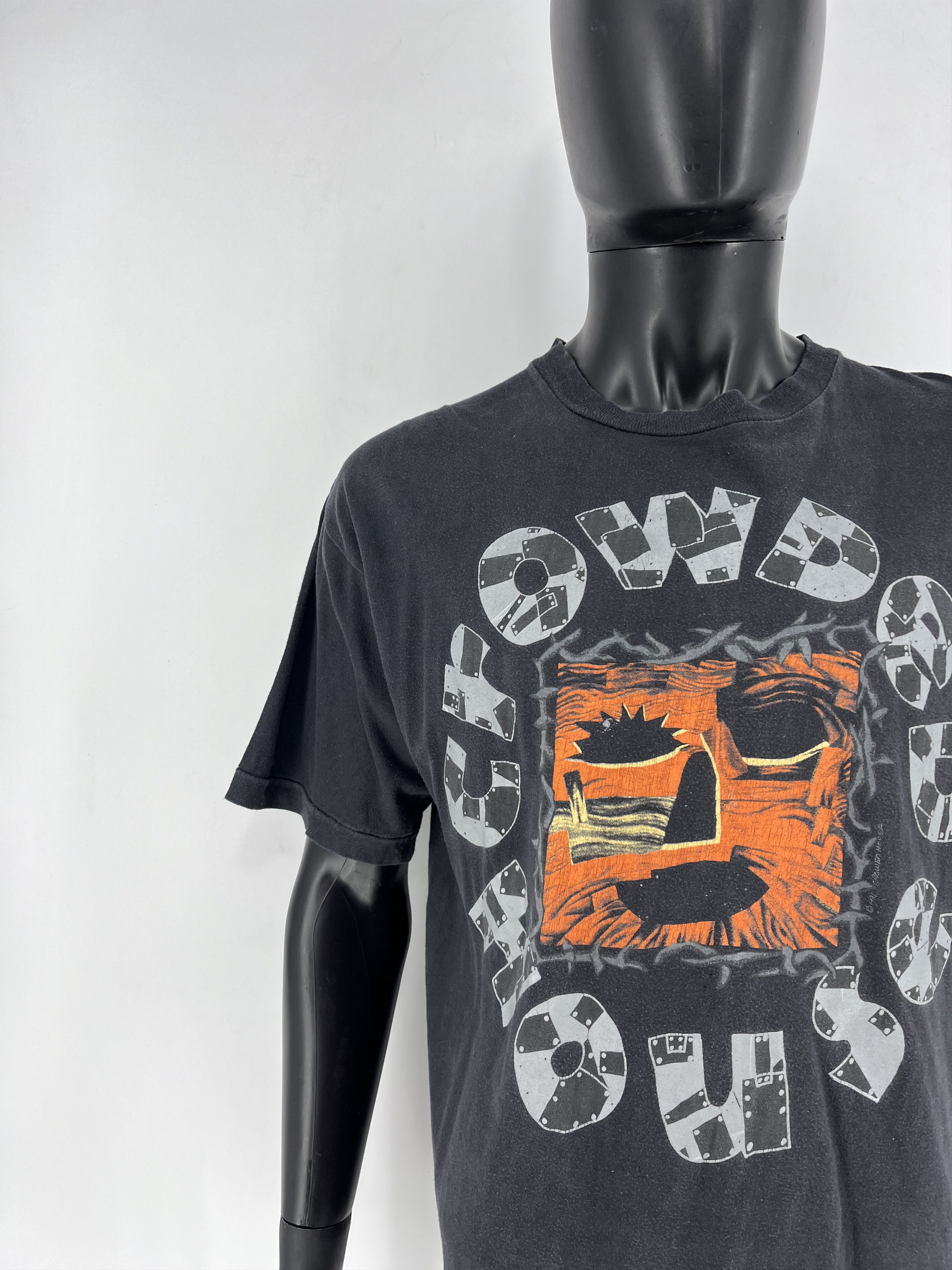 Band Tees CROWDED HOUSE Woodface Vintage 1991 TShirt Single Stitch Size US XL / EU 56 / 4 - 6 Thumbnail