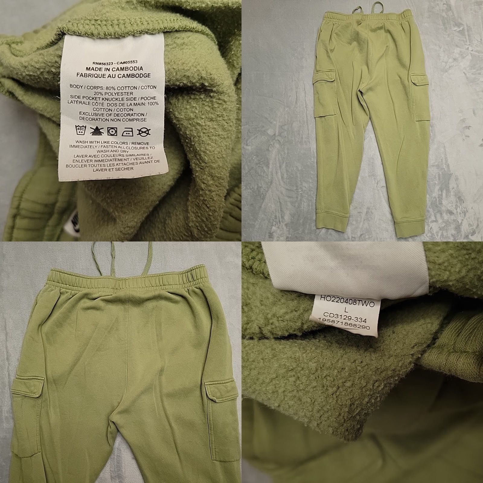 Nike Nike Jogger Pants Mens L Green Cotton Blend Sweats Club Fleece Sportswear Shirt/Bottom Mens Green Nike Jogger Pants L Regular Cotton Blend Fiction? Size US 33 - 8 Thumbnail