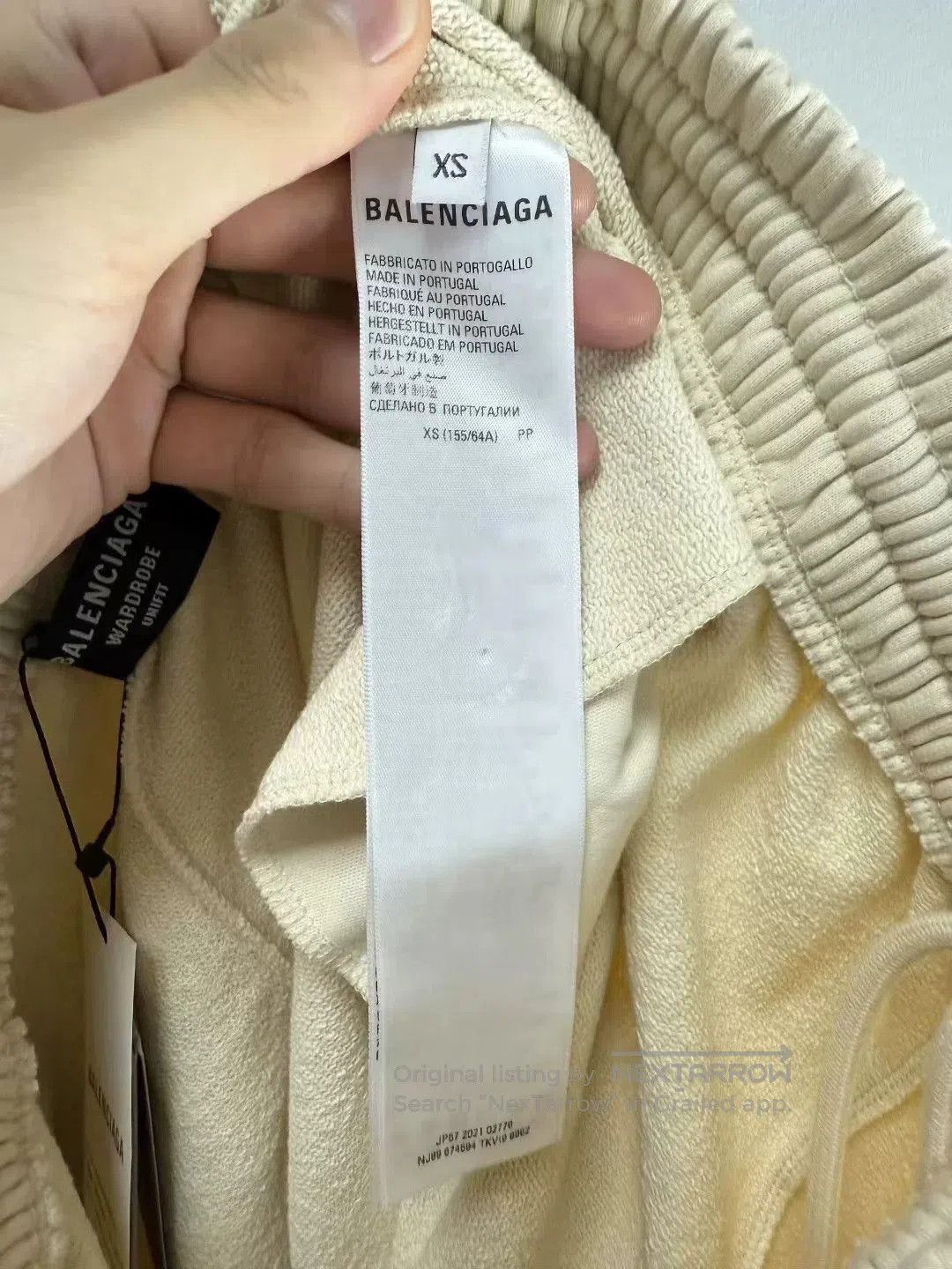 Balenciaga Balenciaga Beige Embroidered Cola Pants XS. Size 26" / US 2 / IT 38 - 4 Thumbnail