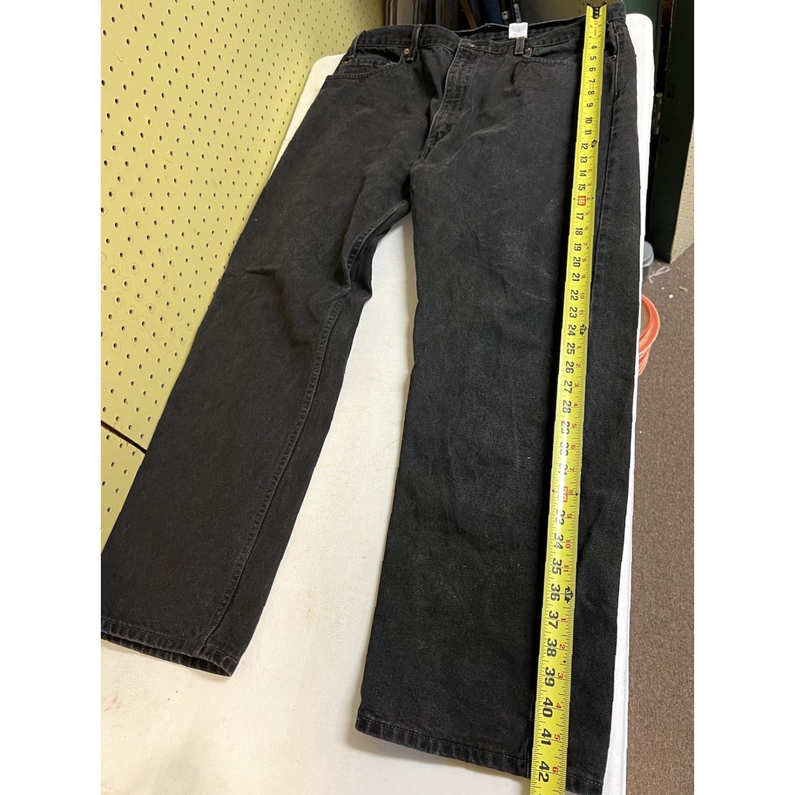Levi's VINTAGE Levi's 505 Jeans Men Regular 38x32 Black Straight Denim Pants 90s USA 90s Hipster Comfortable Pockets Belt Loops Size US 38 / EU 54 - 8 Thumbnail