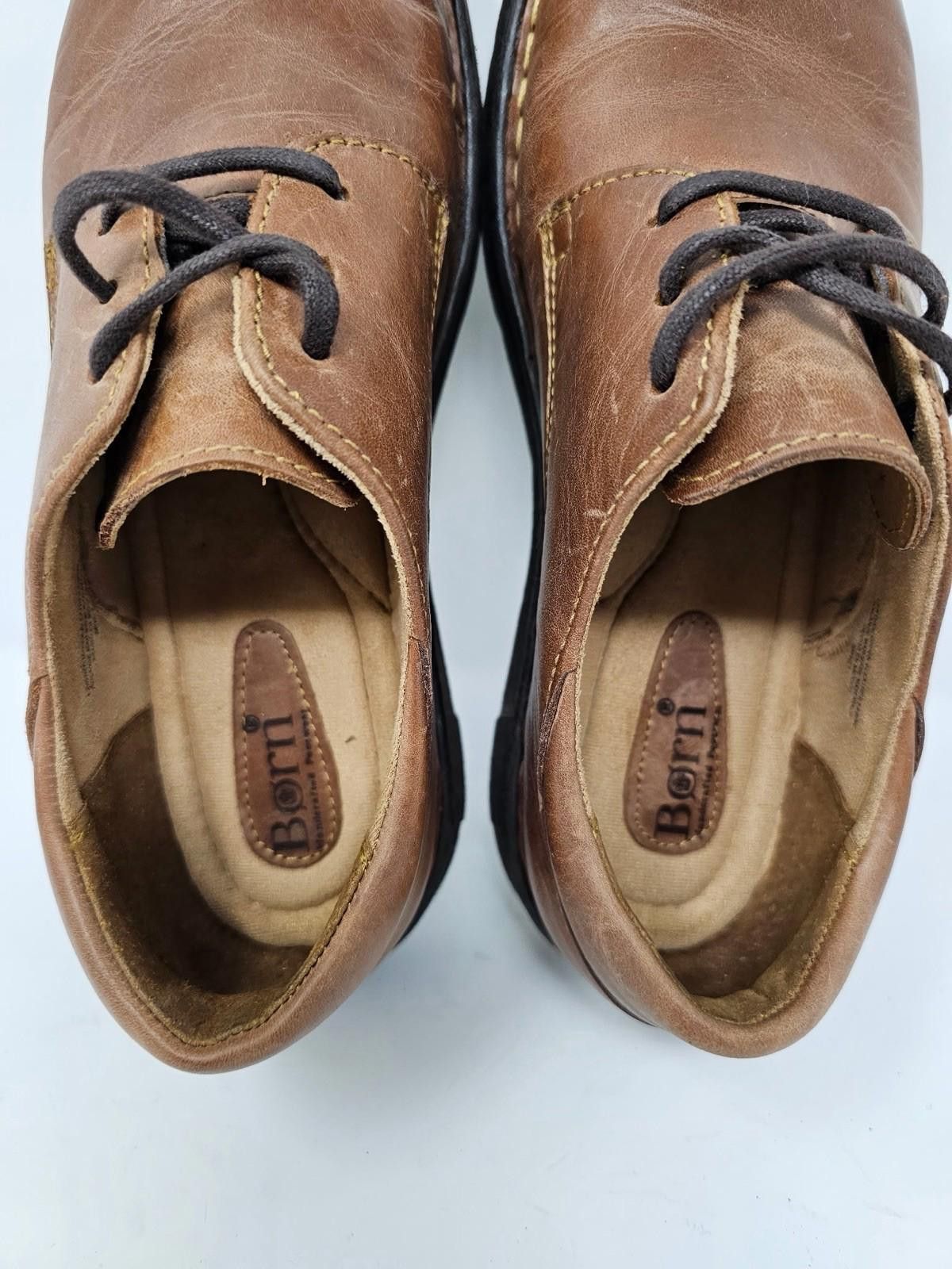Born Born Handcrafted Brown Lace Up Leather Cushioned CasualShoes Size US 9 / IT 39 - 8 Thumbnail