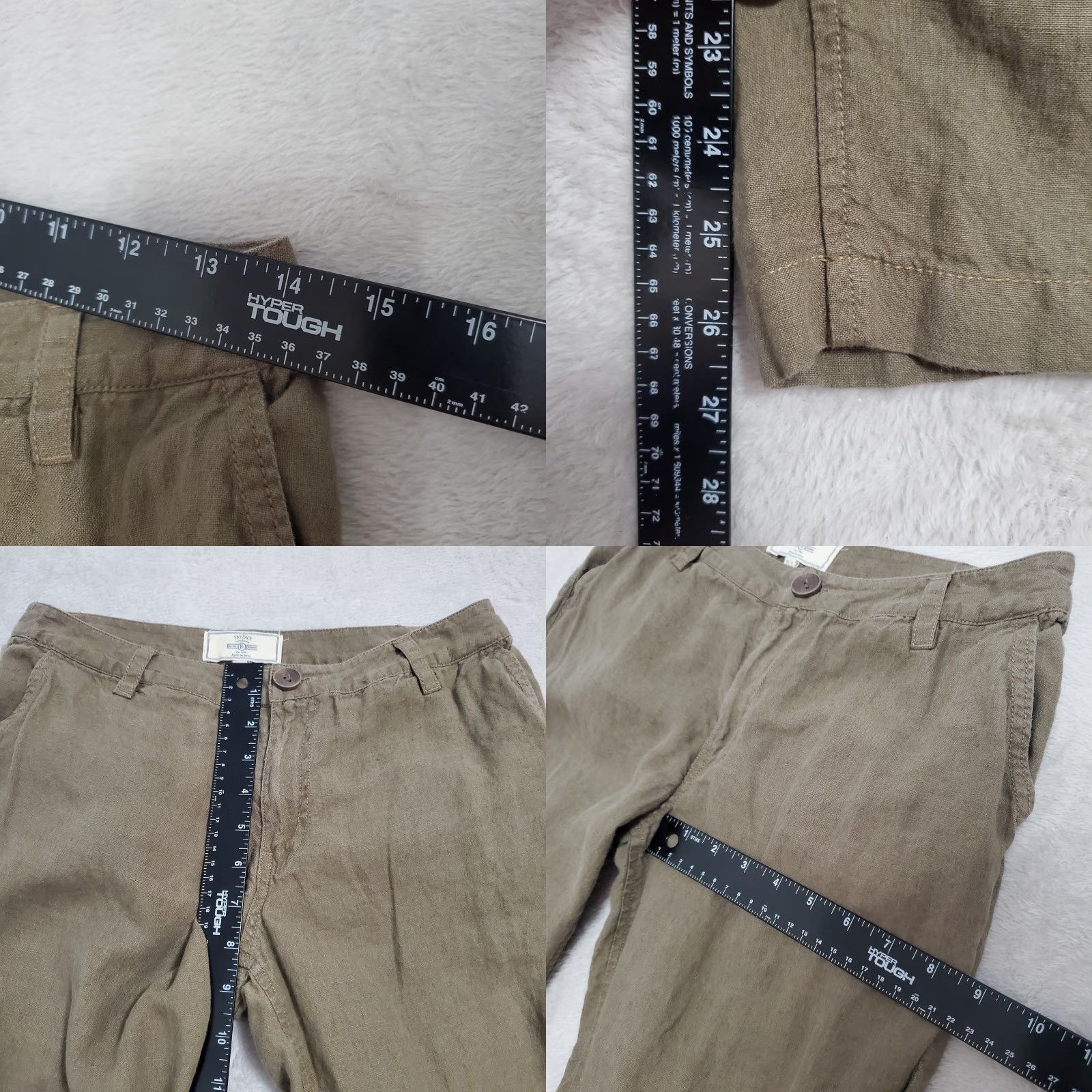 FatFace Fat Face Women Pants Brown Linen Straight Leg Trousers 4 Size 27" / US 4 / IT 40 - 8 Thumbnail