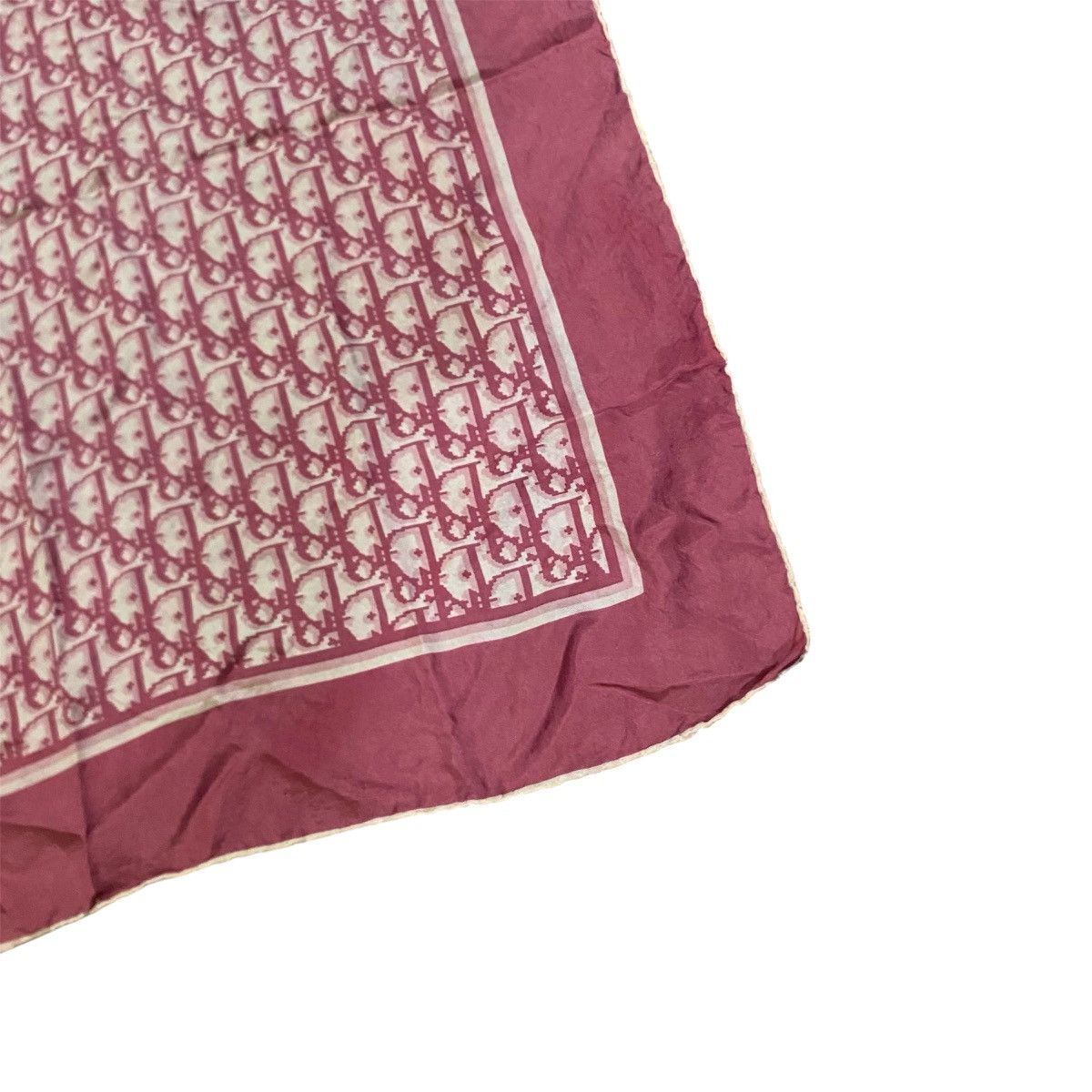 Christian Dior Monsieur Christian Dior Scarf Monogram in Red Burgundy Silk Size ONE SIZE - 12 Thumbnail