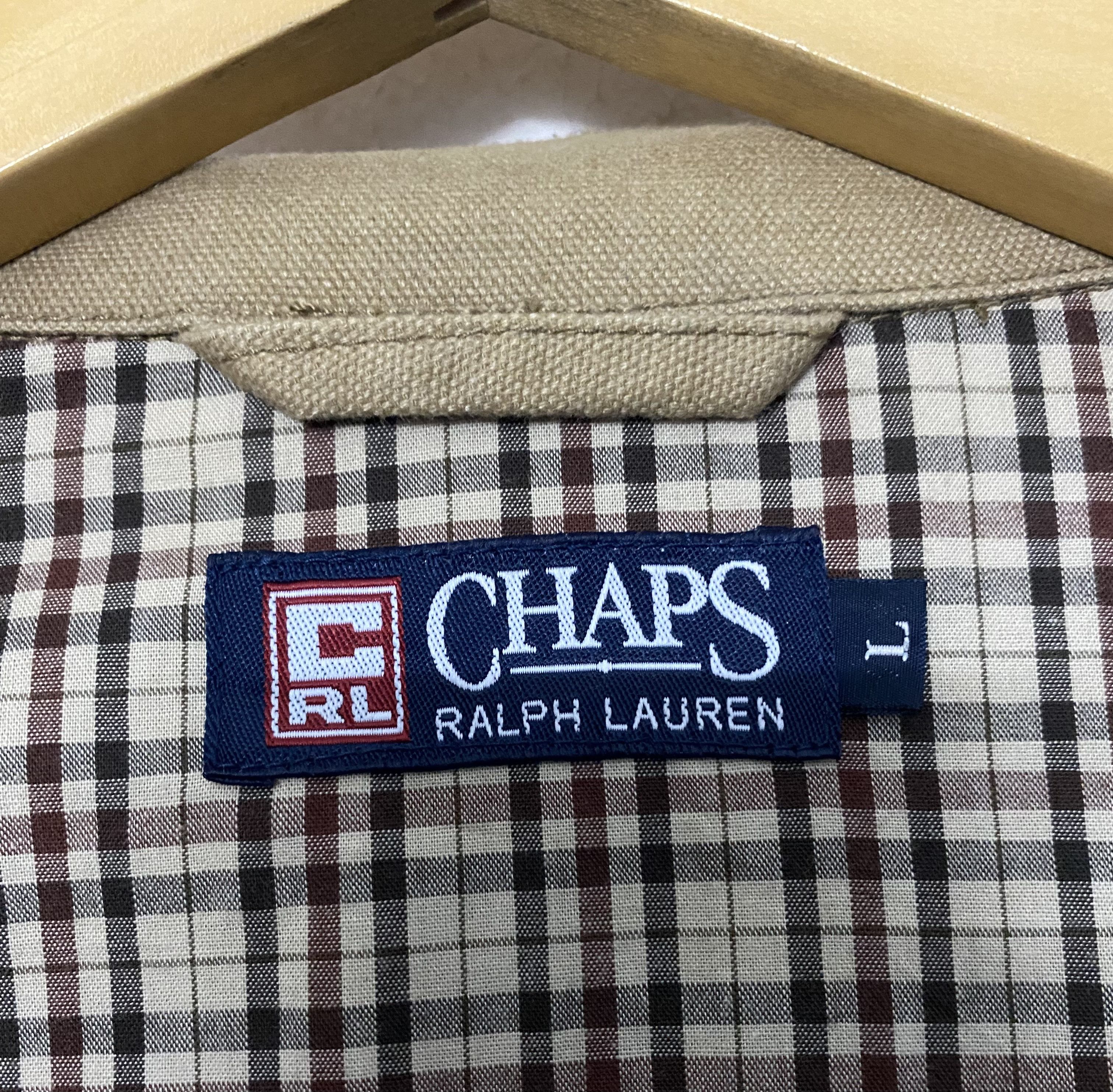 Chaps Ralph Lauren VTG Chaps Ralph Lauren Trucker Jacket L Brown Khaki Size US L / EU 52-54 / 3 - 11 Thumbnail