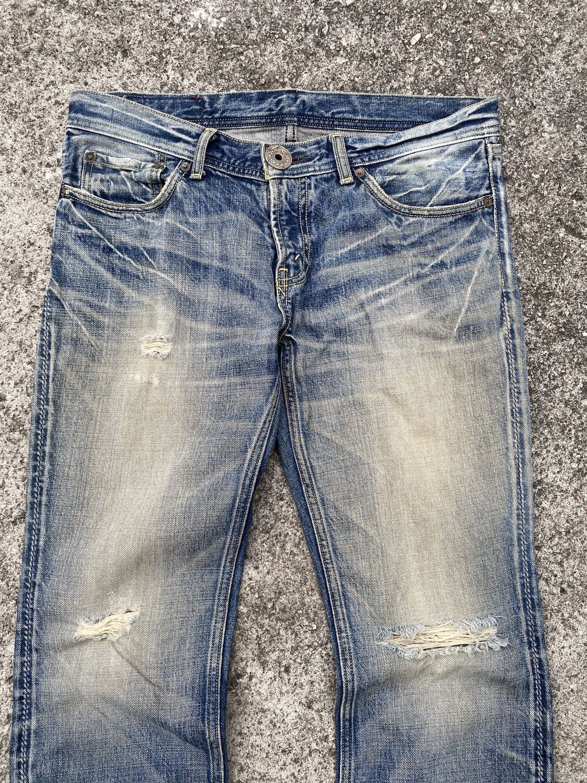 Japanese Brand Rodeo Crown Japan Faded Distressed Denim Size US 31 - 4 Thumbnail