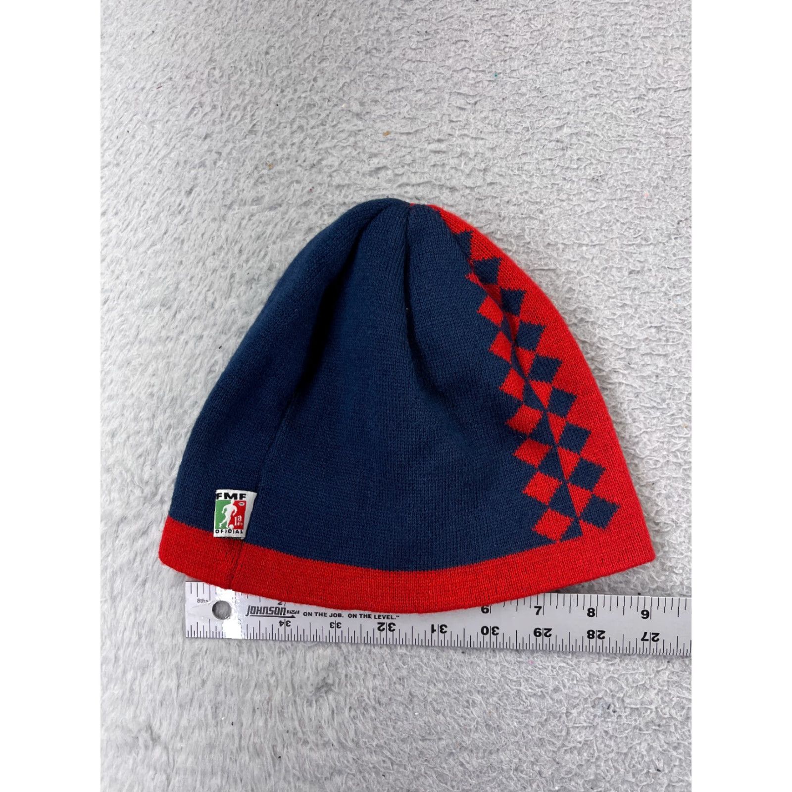 Vintage C.D. Guadalajara Beanie Toque Adult One Size Red Argyle Acrylic Futbol Hat/Cap Men's Beanie Soccer Theme Ski Logo Varsity 90s? Size ONE SIZE - 3 Thumbnail