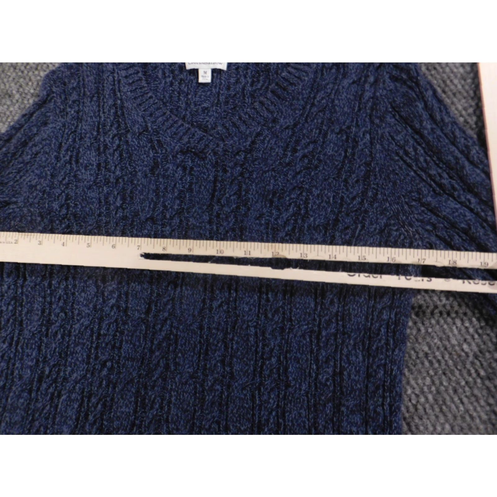 Croft & Barrow Croft & Barrow Womens Sweater Pullover Crew Neck Medium Blue Classic Knit Cotton Stretch Regular Sleeve Long Winter Casual Size M / US 6-8 / IT 42-44 - 5 Thumbnail