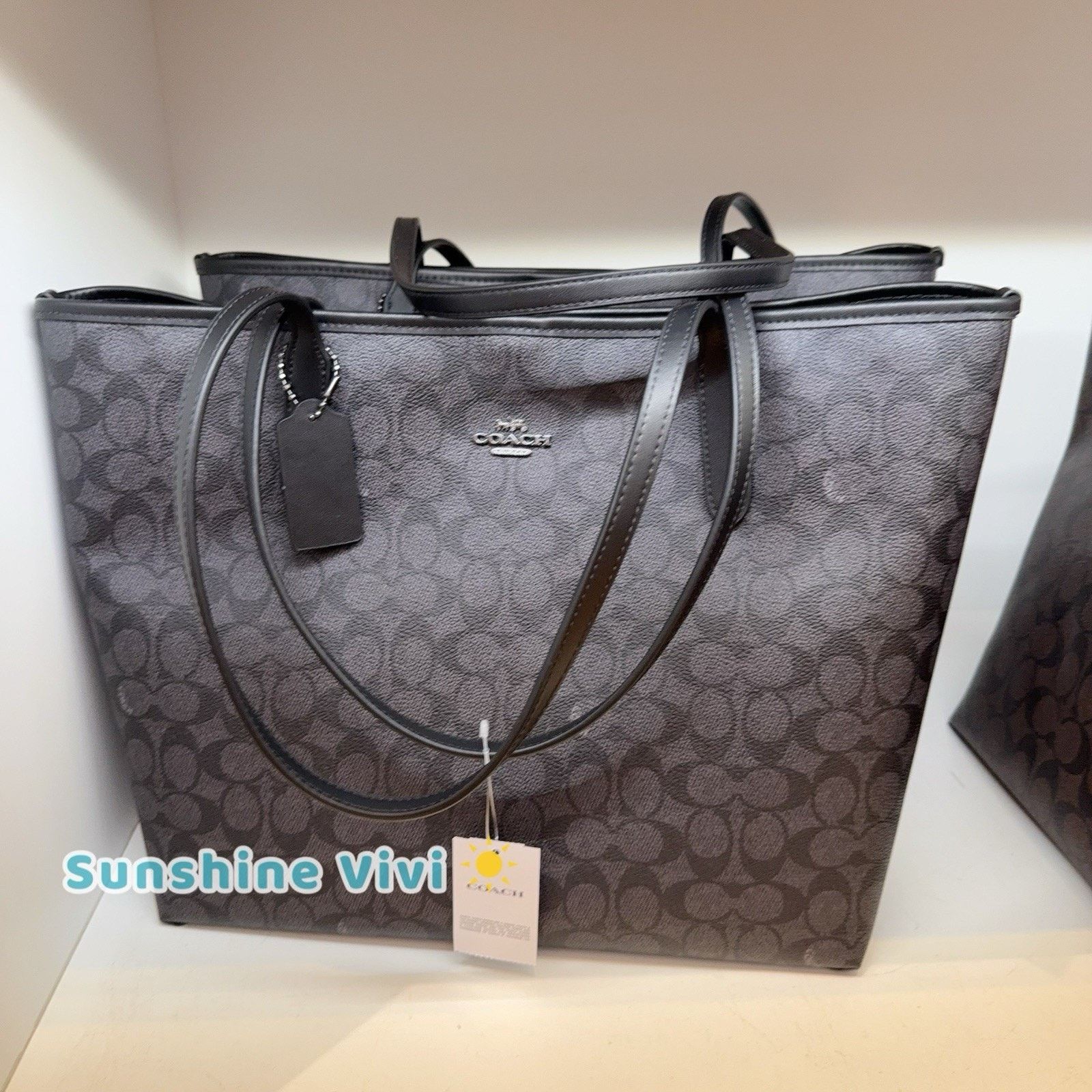 Coach NWT COACH City Tote CV976 Gunmetal/Charcoal/Black Size ONE SIZE - 1 Thumbnail