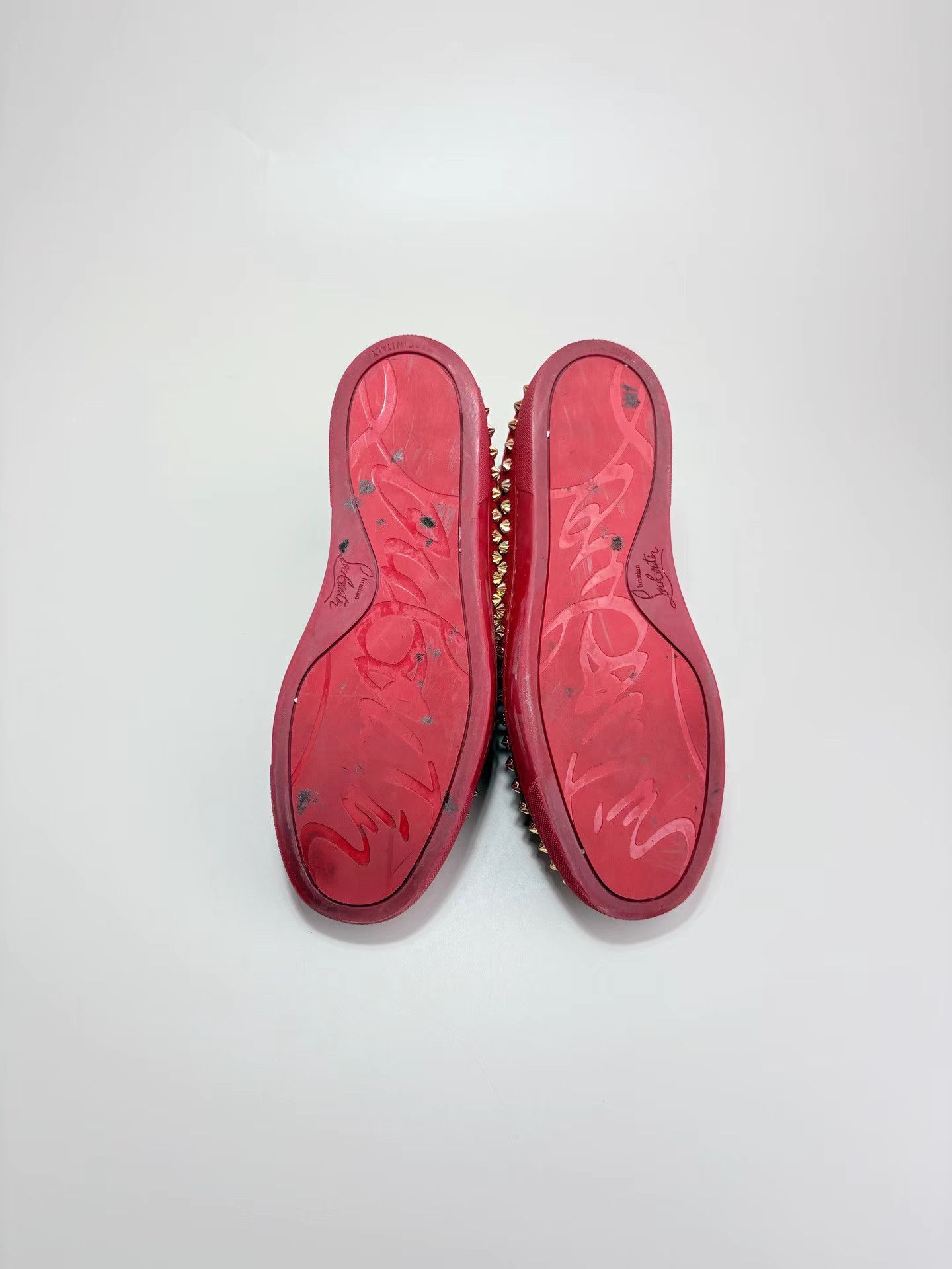 Christian Louboutin CHRISTIAN LOUBOUTIN CL Red Rivet Sneakers K1 Size US 6.5 / EU 39-40 - 6 Thumbnail