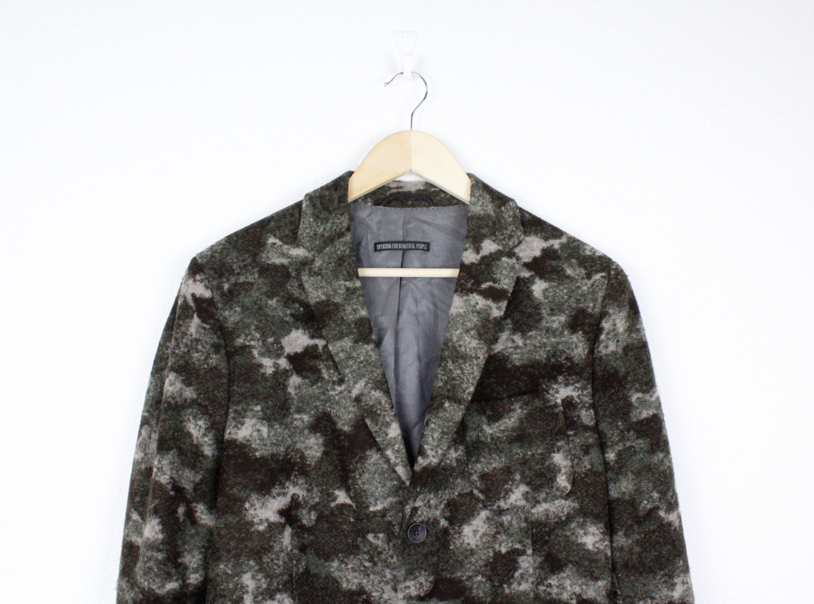 DRYKORN Drykorn Jacquard Camo Burley Blazer Jacket Size US M / EU 48-50 / 2 - 2 Thumbnail