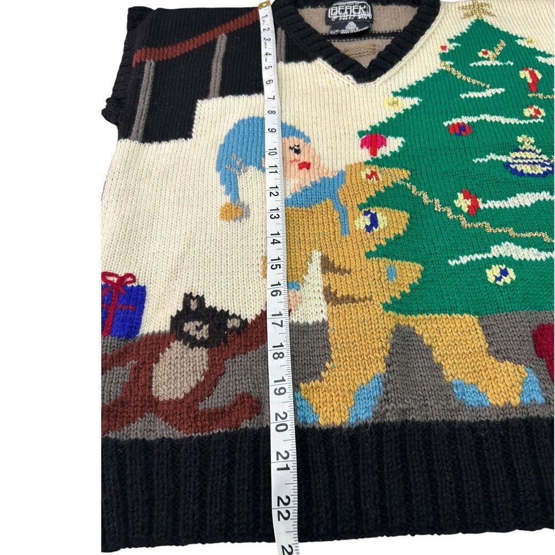 Other Vintage 1988 Berek Hand-Knit Wool Christmas Sweater Vest - S Size M / US 6-8 / IT 42-44 - 5 Thumbnail