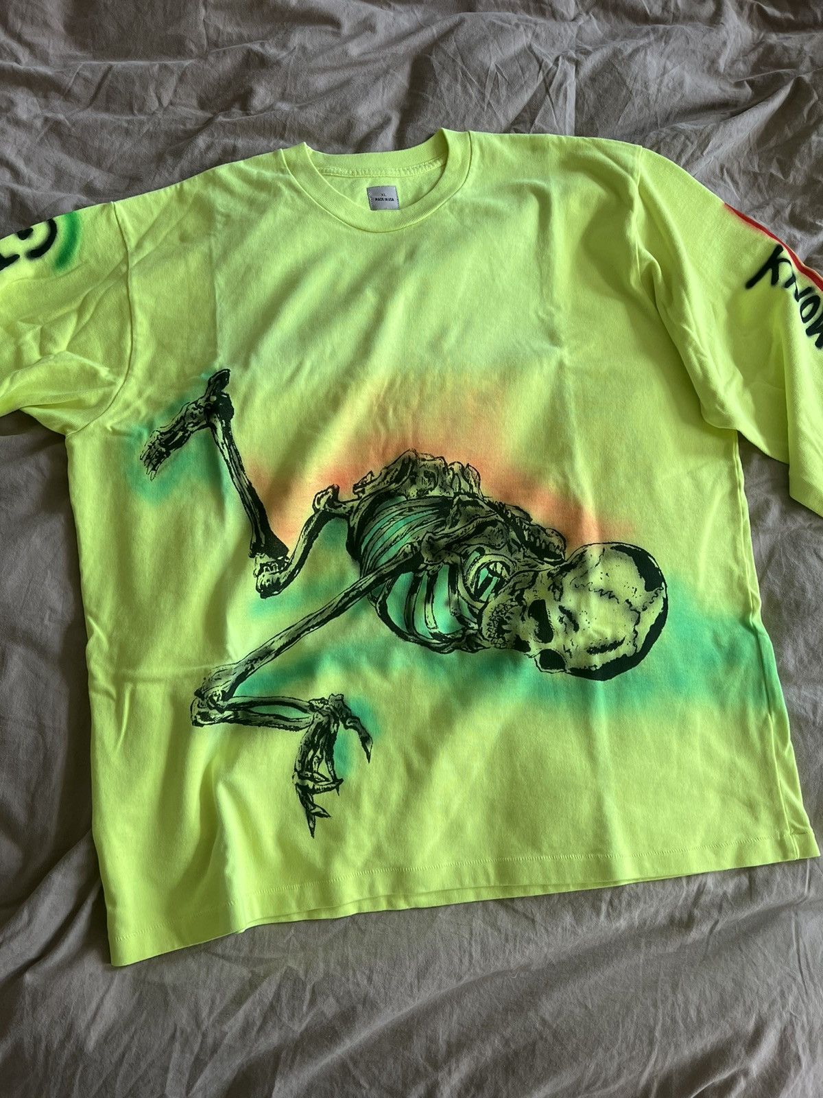 image of Yeezy Season Yeezy Wes Lang Skeleton Size XL in Neon Green, Men's