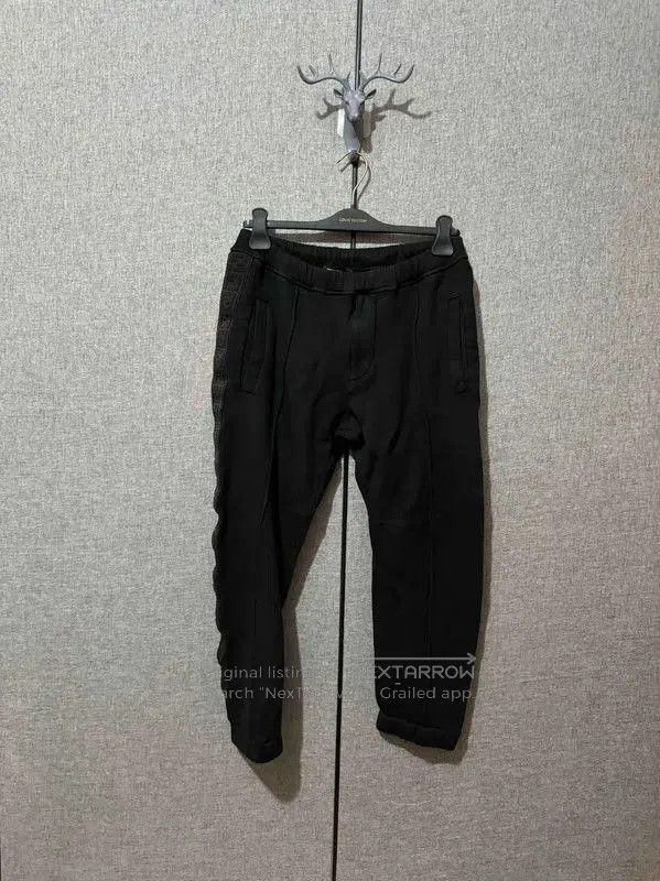 Fendi Fendi Black Wool Logo Embroidery Casual Pants . Size US 34 / EU 50 - 1 Thumbnail
