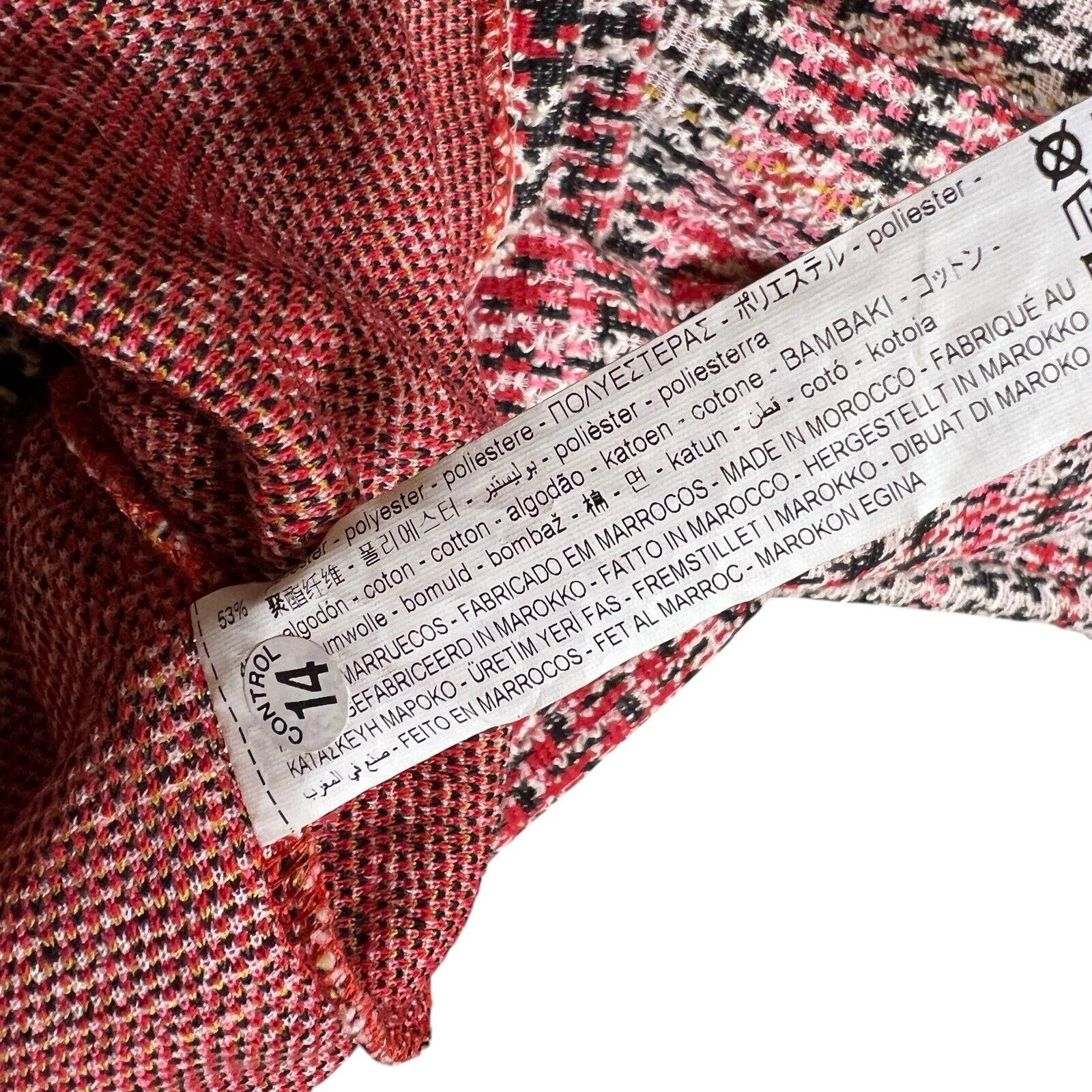 Zara Zara Red Plaid Jacquard Short Sleeve Dress Pockets Size M Size M / US 6-8 / IT 42-44 - 6 Thumbnail