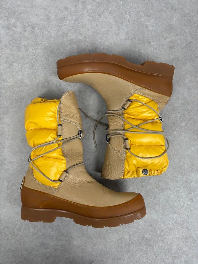 Moncler Moncler Yellow Cozy Leather Puffer Ski Boots Size US 10 / EU 43 - 4 Thumbnail
