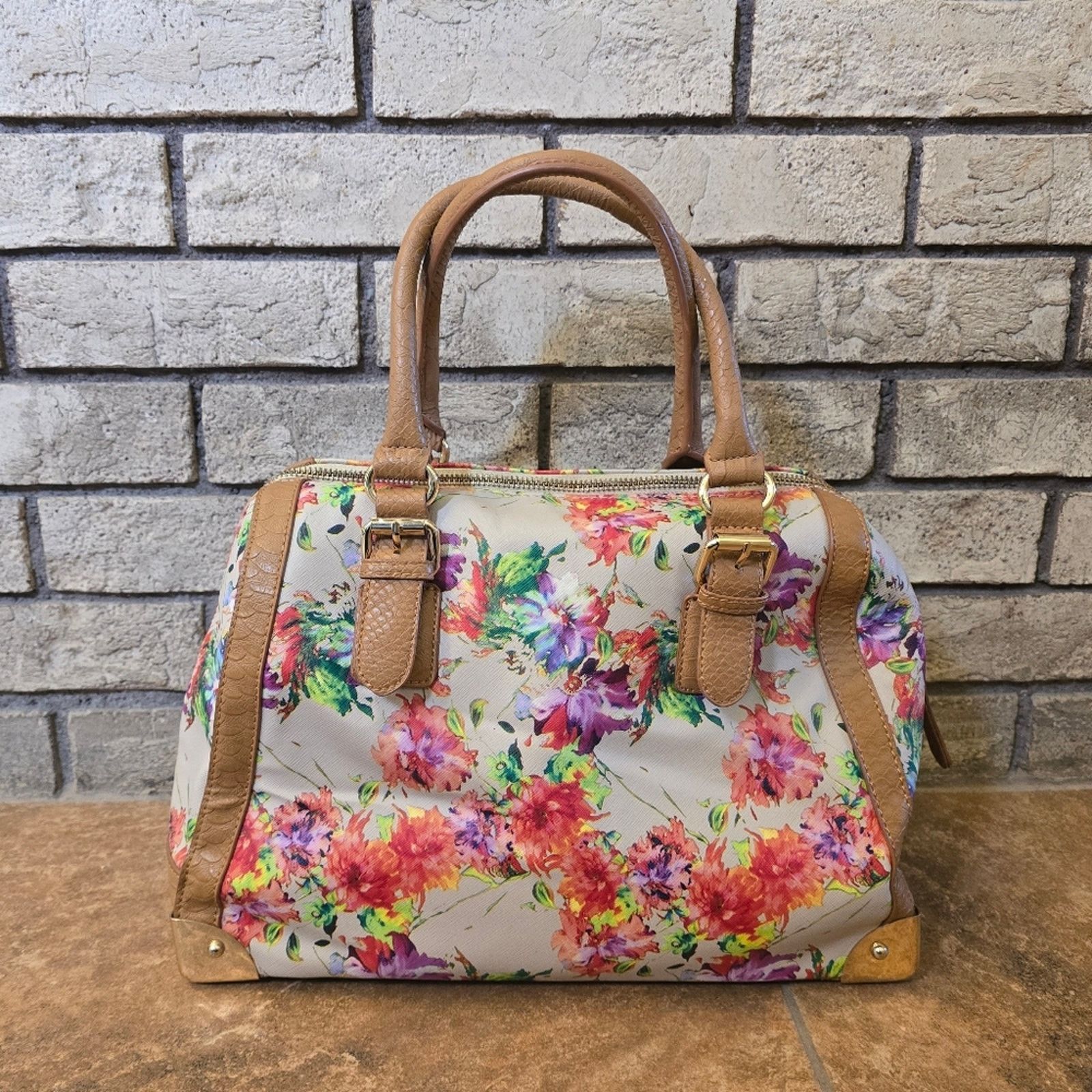 Aldo Multicolored Floral ALDO Handbag Size ONE SIZE - 3 Thumbnail