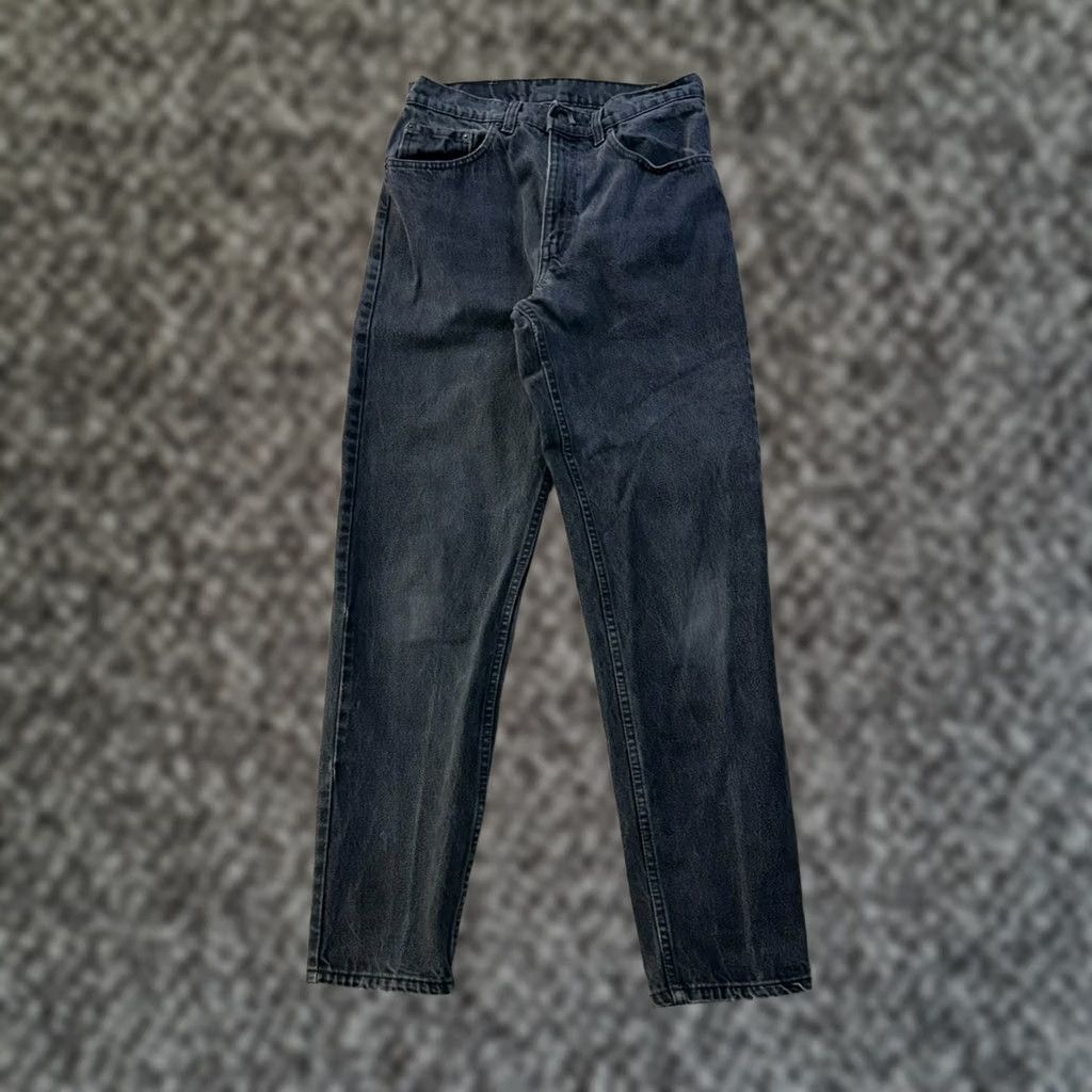 Levi's vintage Levi's 550 Jeans Men's 31x32 Black Denim USA Made Relaxed Straight 5-Pocket Distressed Logo Belt Loops Button Zipper Size US 31 - 1 Thumbnail