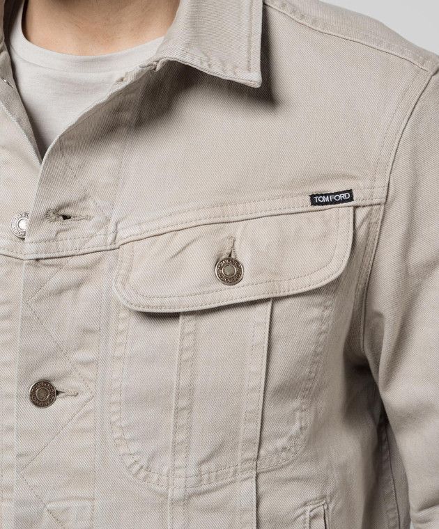 Tom Ford o1w1db10425 DJI001 Denim Jacket in Icon Grey Size US M / EU 48-50 / 2 - 5 Thumbnail