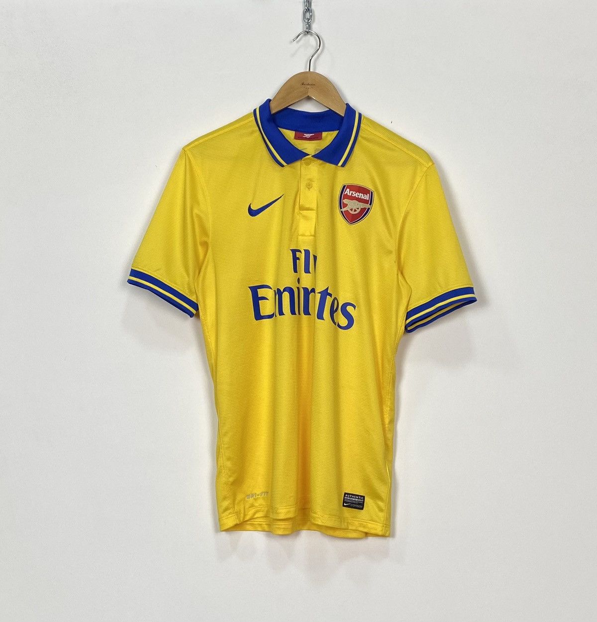 Vintage Arsenal 2013 2014 Away Jersey Shirt Nike #14 Walcott Yellow Size US M / EU 48-50 / 2 - 1 Thumbnail