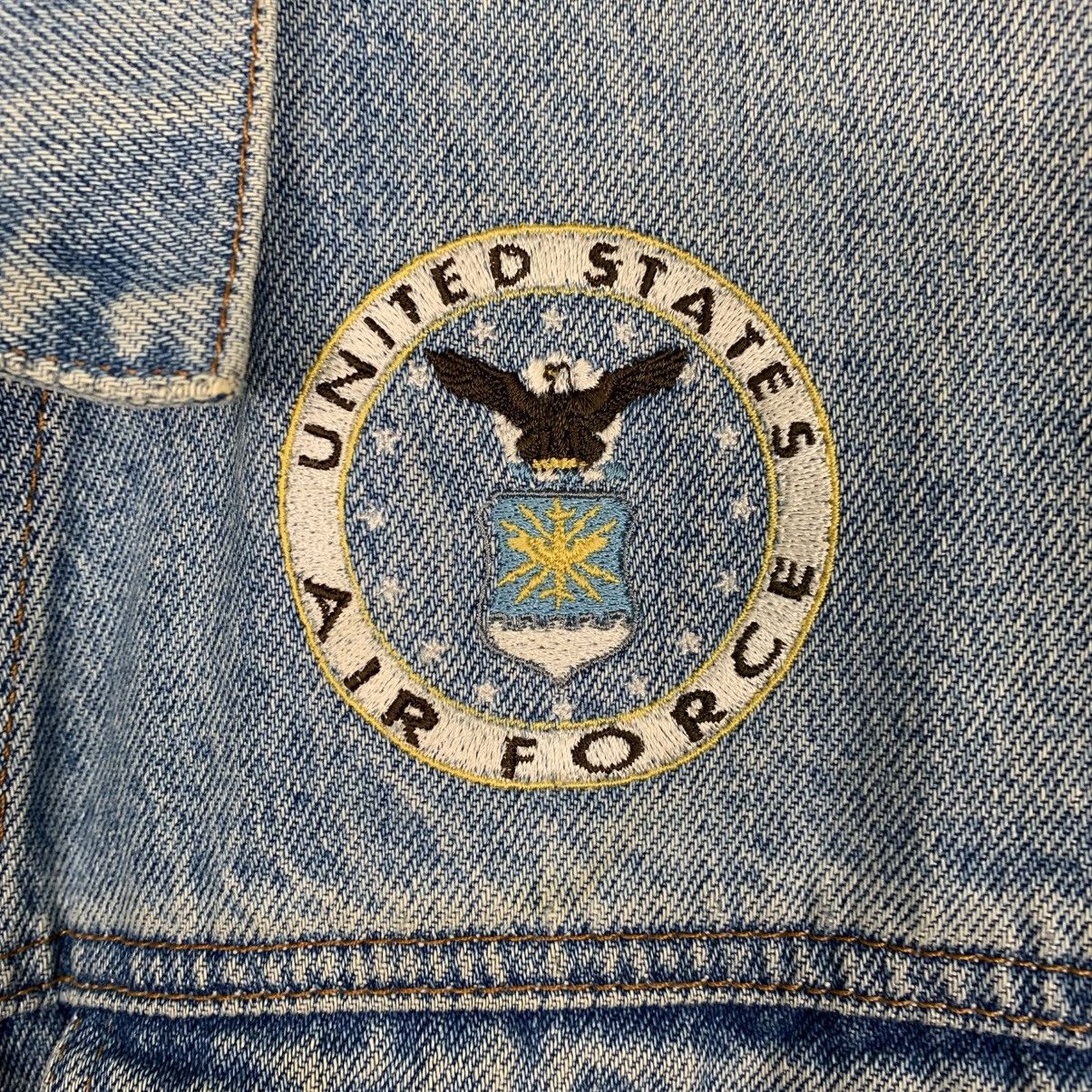 Soffe Vintage United States Air Force Denim Jacket Size US M / EU 48-50 / 2 - 15 Thumbnail