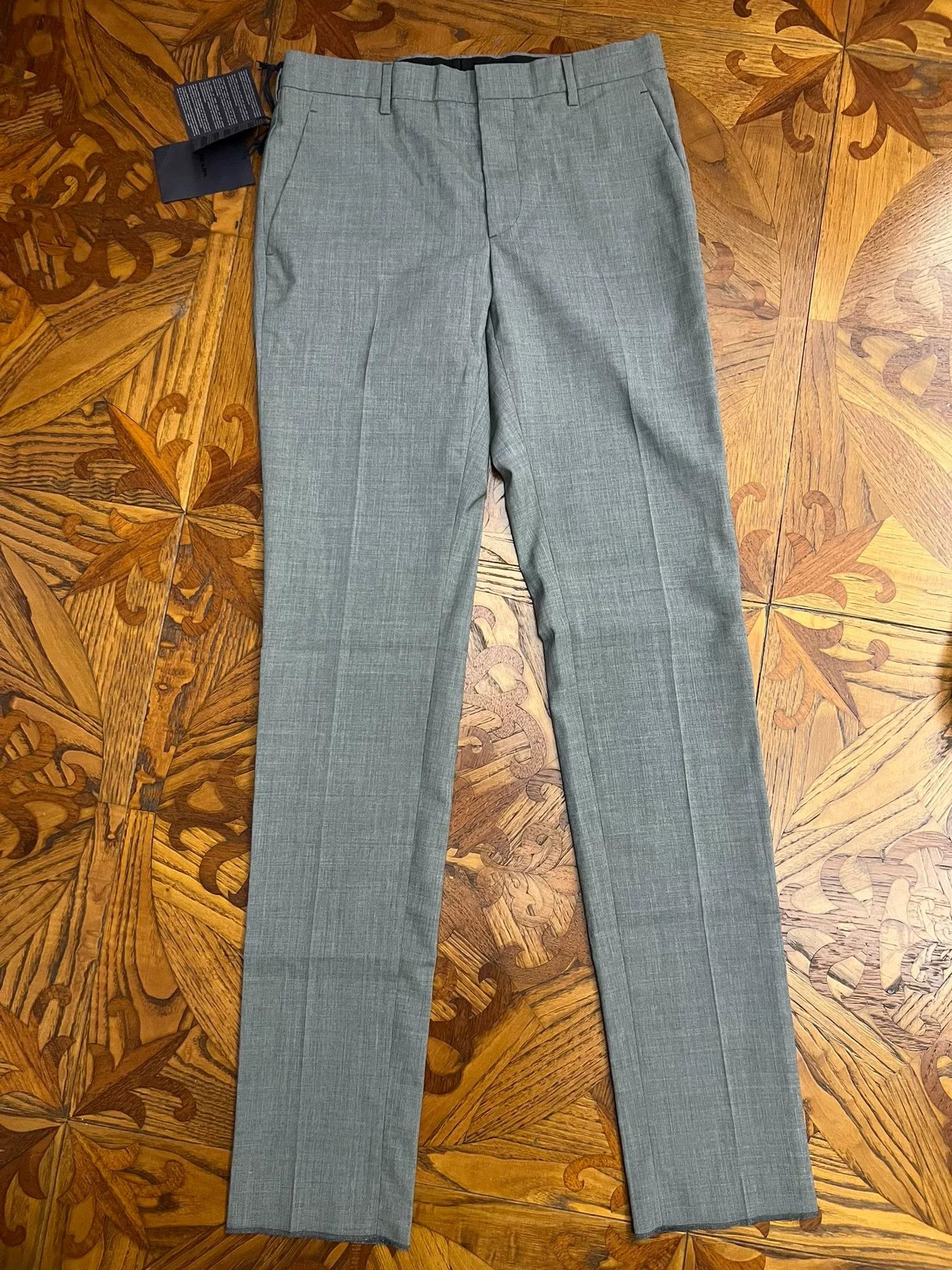 Prada Prada Men's Light Gray Wool Trousers Size US 28 / EU 44 - 1 Thumbnail