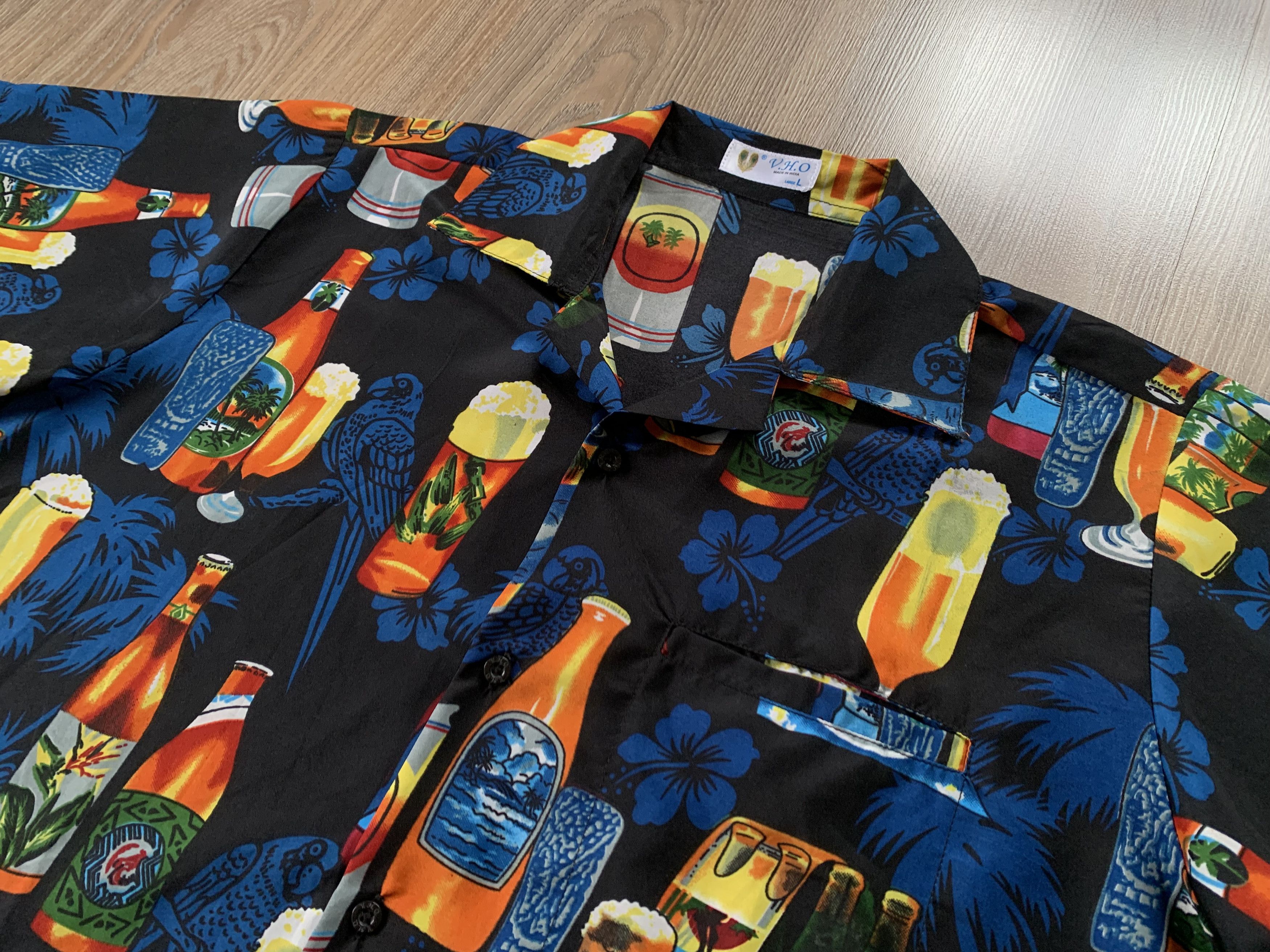 Other VHO Crazy Black Hawaiian Shirt Size US L / EU 52-54 / 3 - 3 Thumbnail
