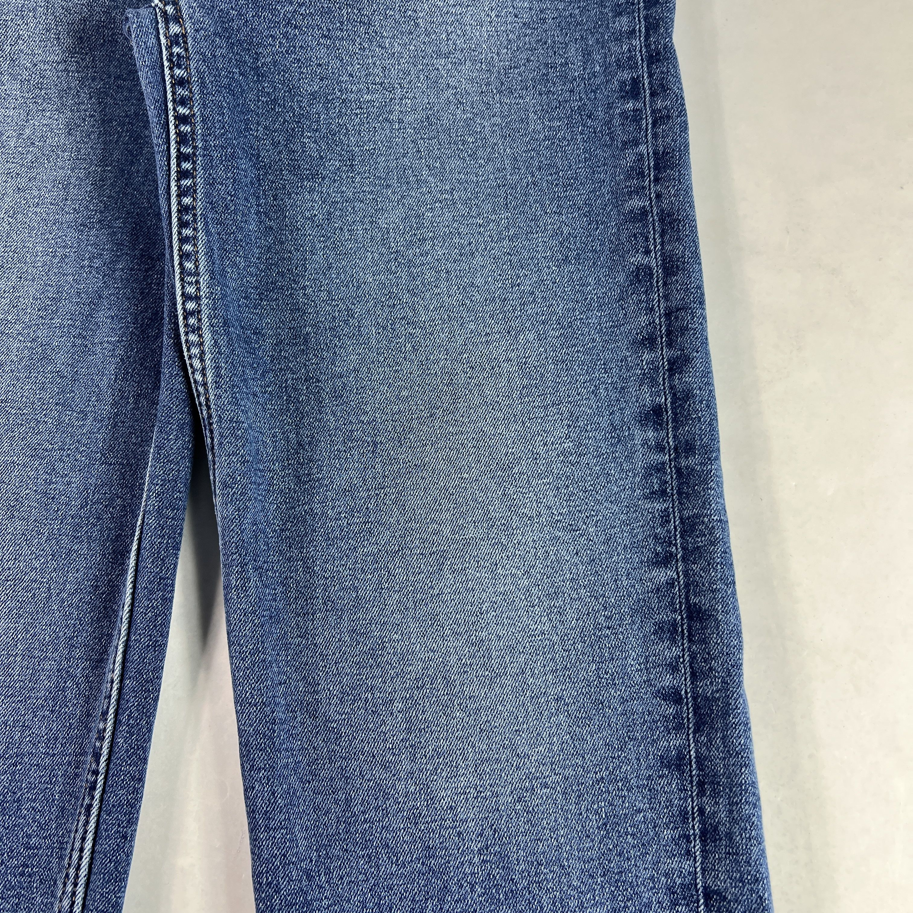 RE/DONE Re/Done Jean 70s Stove Pipe High Rise Skinny Crop Blue Denim Size 25" / US 0 / IT 36 - 3 Thumbnail