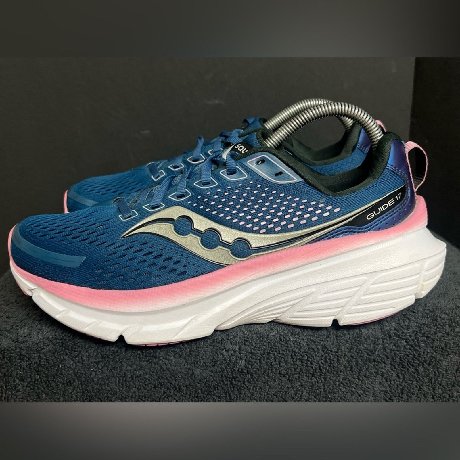 Saucony Saucony Guide 17 Shoes Navy Orchid Road Jogging Stability Size US 9 / IT 39 - 1 Thumbnail