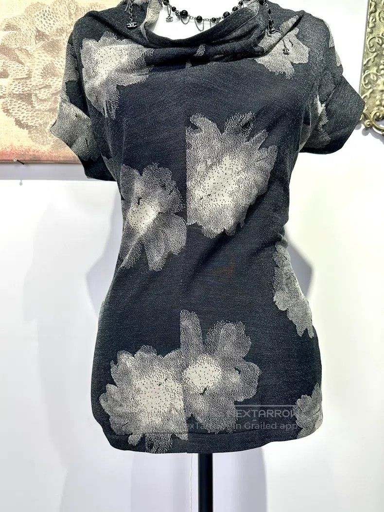Yohji Yamamoto Yohji Yamamoto Swinging collar ink-splashing lotus flower Size XS / US 0-2 / IT 36-38 - 5 Thumbnail
