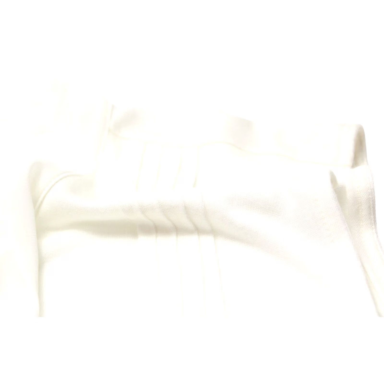 Massimo Dutti Massimo Dutti Blouse Women's MEDIUM Sleeveless Self Tie Pleated Details White Size M / US 6-8 / IT 42-44 - 5 Thumbnail
