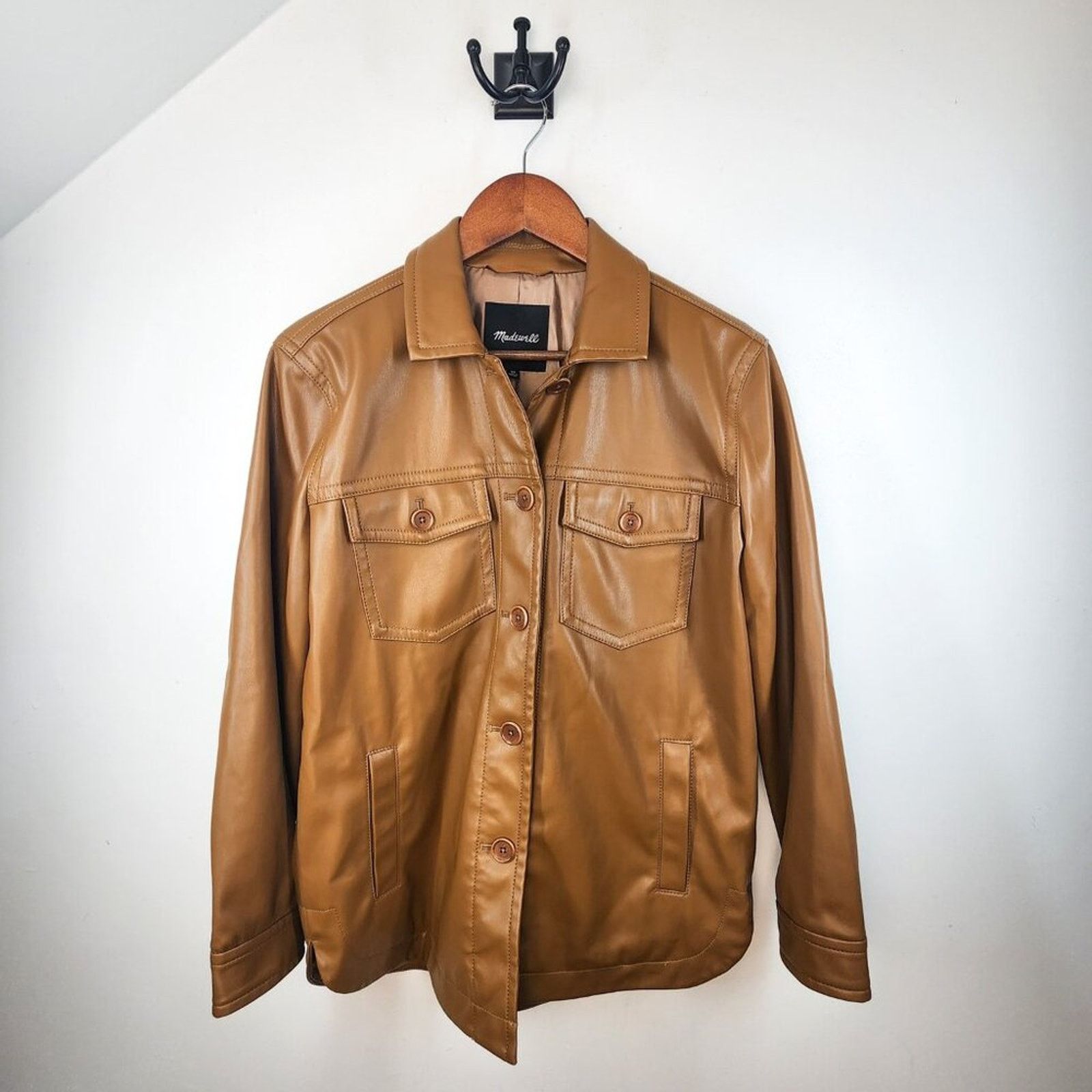 Madewell Madewell Vegan Leather Chore Jacket Size XS Minimalist Size XS / US 0-2 / IT 36-38 - 4 Thumbnail