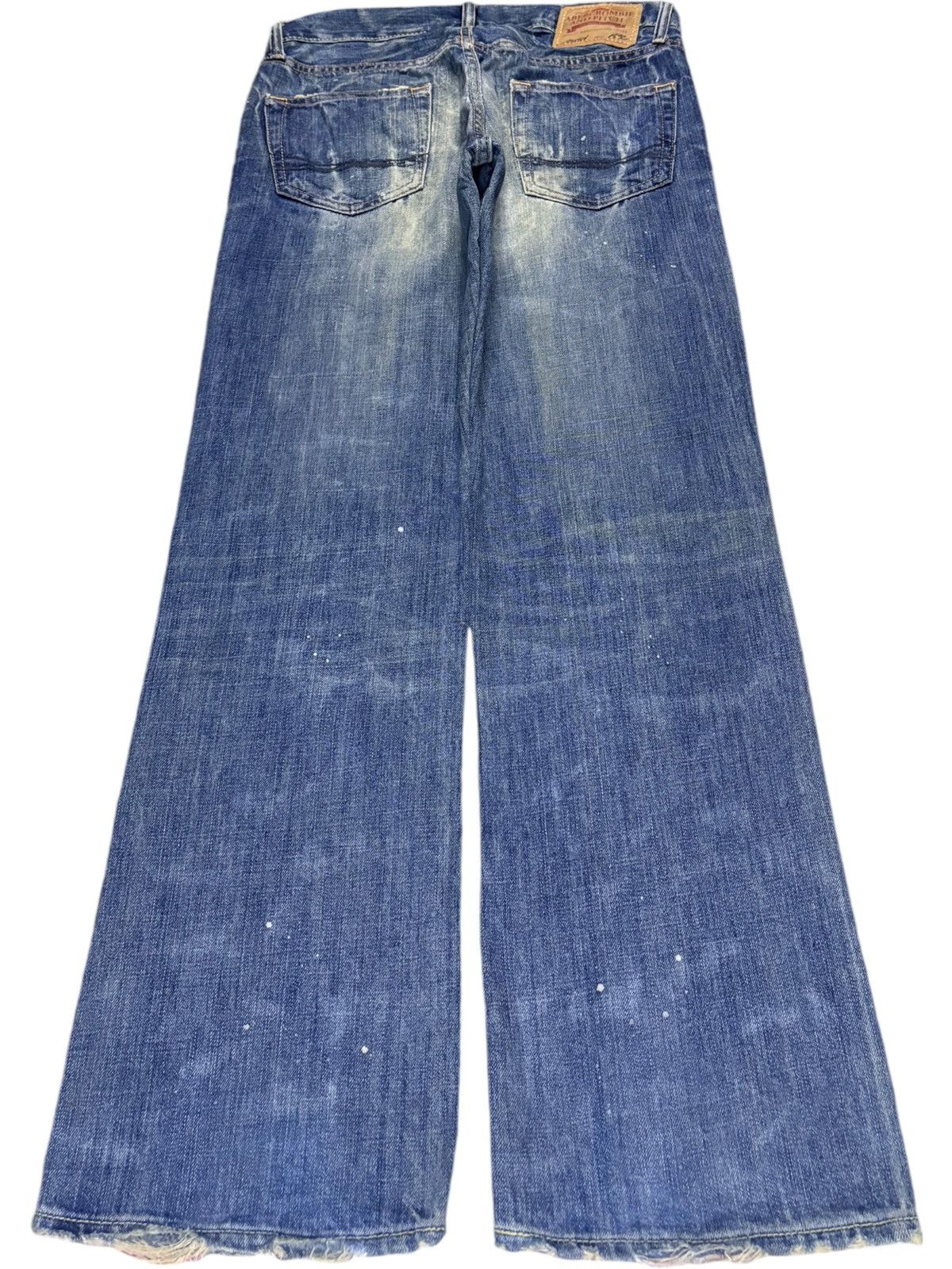 Abercrombie & Fitch Vintage Abercrombie Rusty Wash Painted Distress Baggy Jeans Size US 31 - 2 Thumbnail
