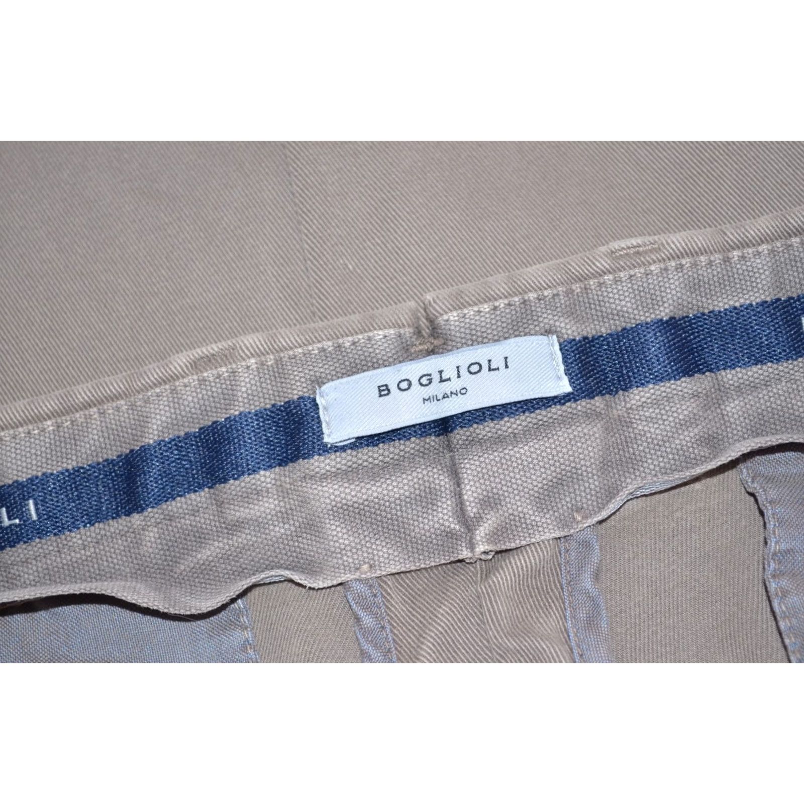 Boglioli Boglioli Milano Beige Slim Fit Stretch Chino Pants Cotton Flat Front Trousers 50 Size US 34 / EU 50 - 7 Thumbnail
