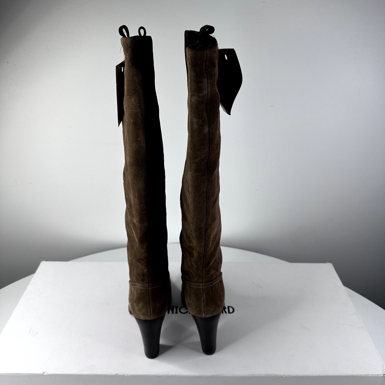 Veronica Beard VERONICA BEARD Vesper Taupe Brown Suede WIDE CALF Boots 7.5 Size US 7.5 / IT 37.5 - 6 Thumbnail