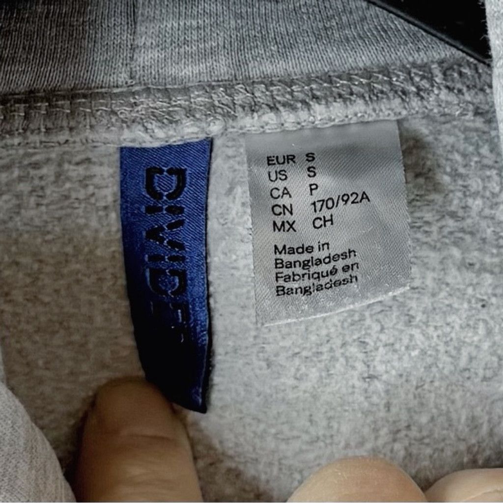 Divided DIVIDED x H&M Men's Heather Grey Hoodie with Drawstrings S Size US S / EU 44-46 / 1 - 6 Thumbnail