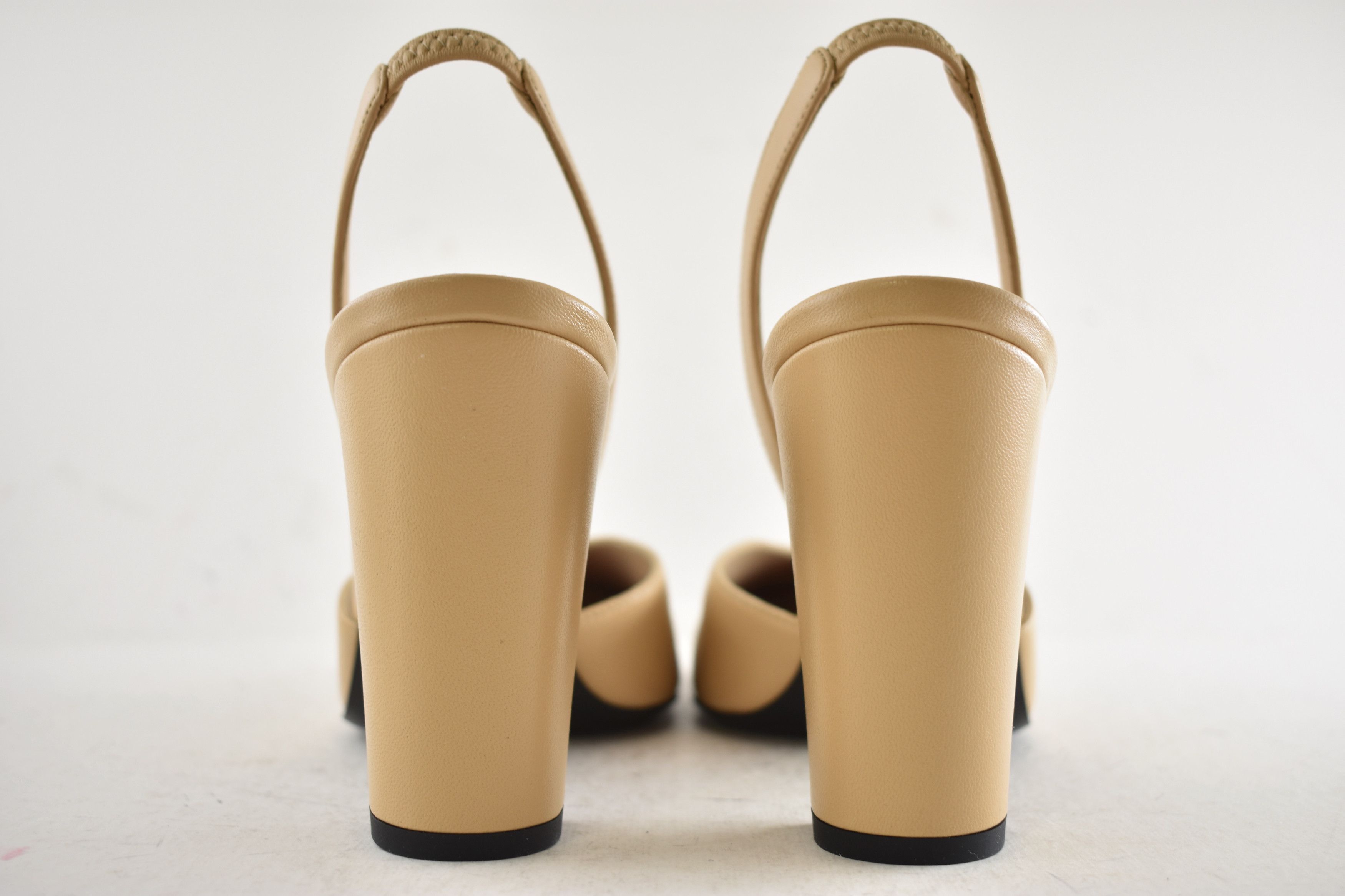 Chanel 26S Blazy Black Square Toe CC Slingback Block Heel Pump 38 Size US 8 / IT 38 - 16 Thumbnail