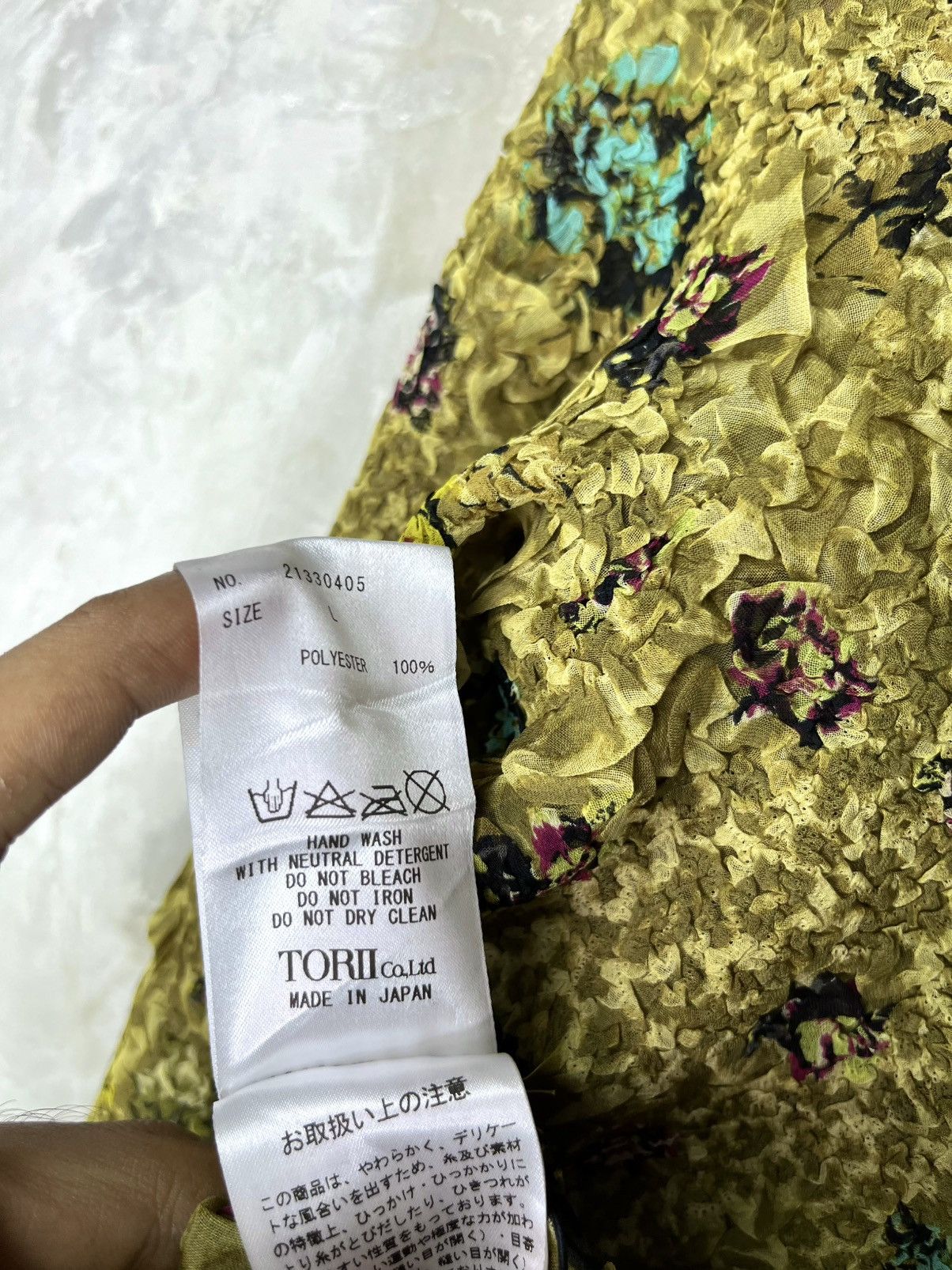 Pleats Please Issey Miyake Yuki Torii International Crinkle Floral Sheer Blouse Size M / US 6-8 / IT 42-44 - 6 Thumbnail