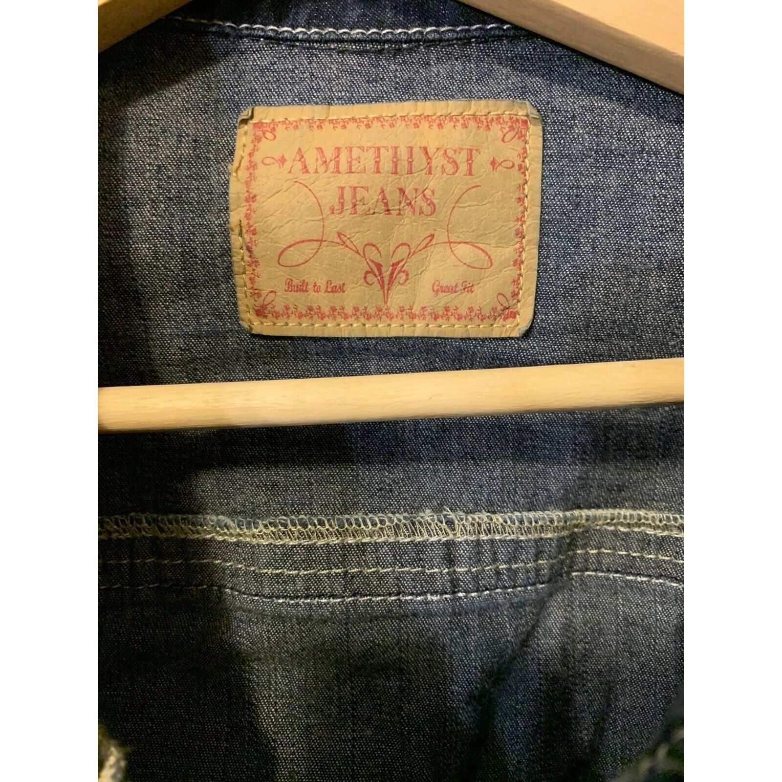 Other AMETHYST JEANS Blue Women Sz M Distressed Denim Jean Jacket Size M / US 6-8 / IT 42-44 - 2 Thumbnail