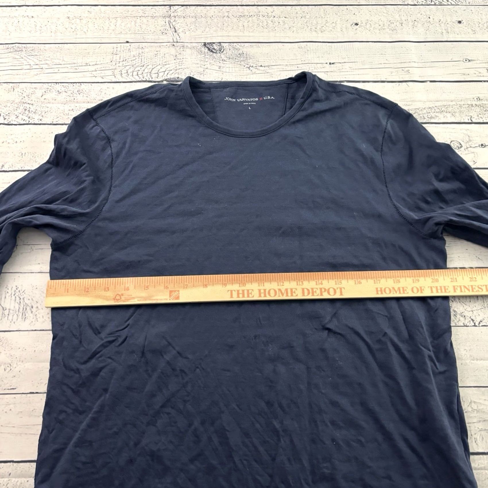 John Varvatos John Varvatos Long Sleeve T-Shirt Mens Large Blue Size US L / EU 52-54 / 3 - 4 Thumbnail