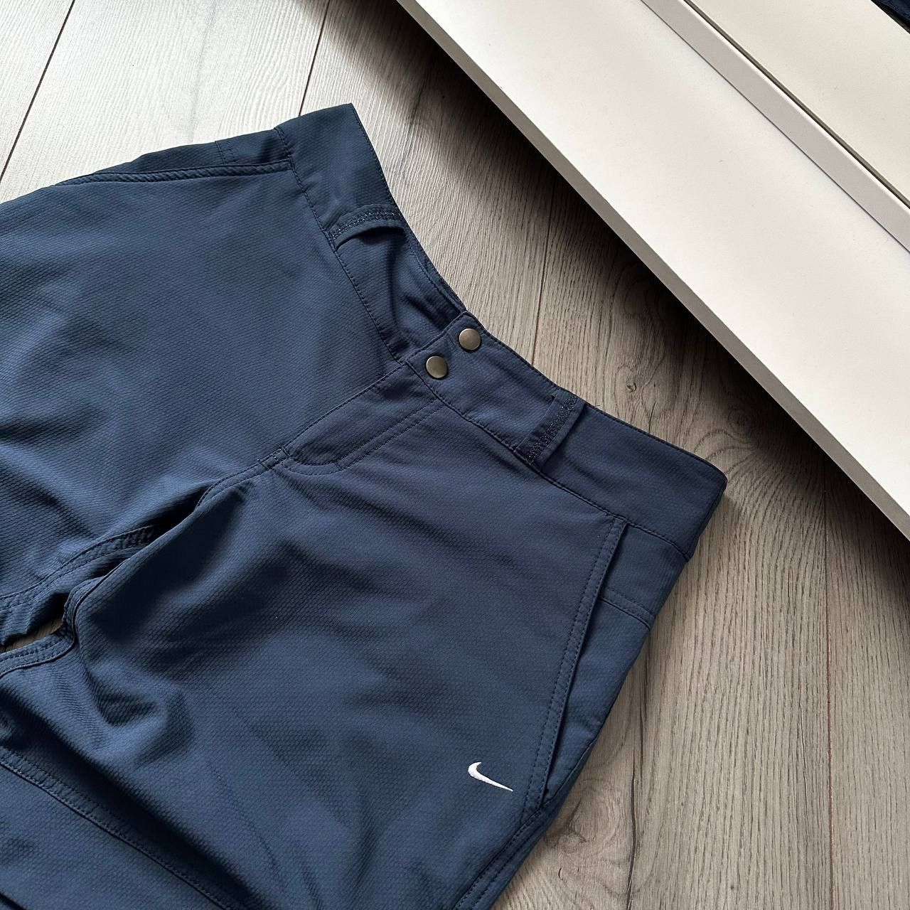 Nike × Vintage Nike y2k Vintage Drill Track Pants Baggy Boxy Swoosh Logo Size US 30 / EU 46 - 5 Thumbnail