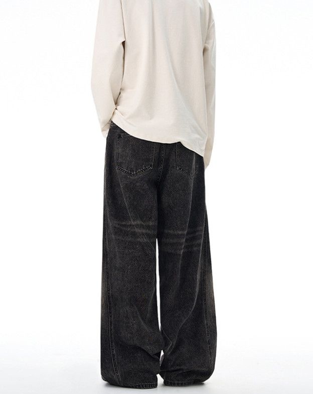 Vintage American retro distressed wide-leg gradient baggy jeans Size US 32 / EU 48 - 4 Thumbnail