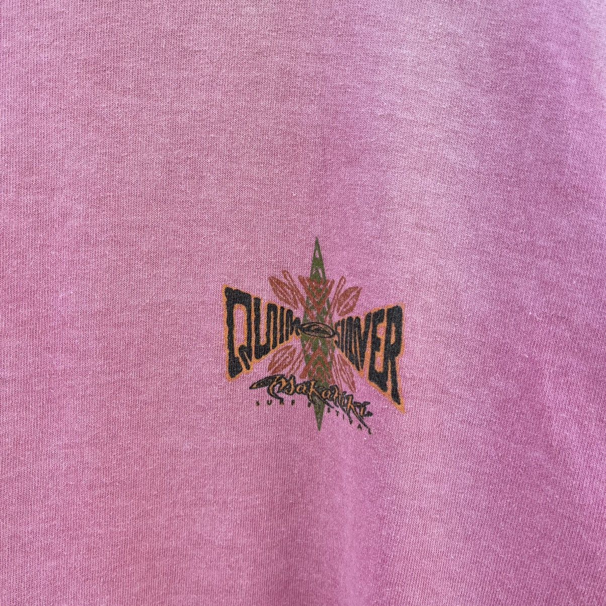 Quiksilver Thrashed Faded Vintage 90s Quiksilver Surfing Brand Tee Size US XL / EU 56 / 4 - 5 Thumbnail