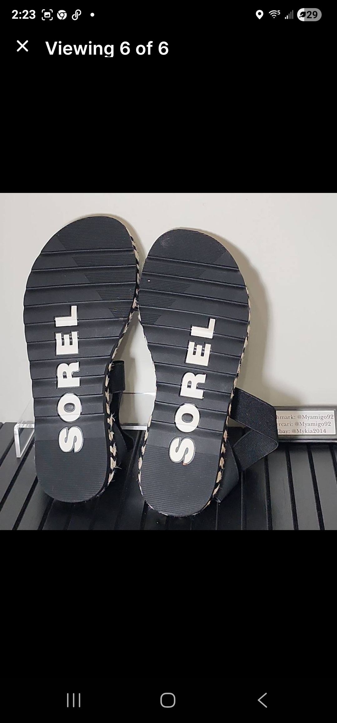 SOREL Sorel Women's Ella II Sandal - Black, Arrow Size US 9.5 / IT 39.5 - 6 Thumbnail