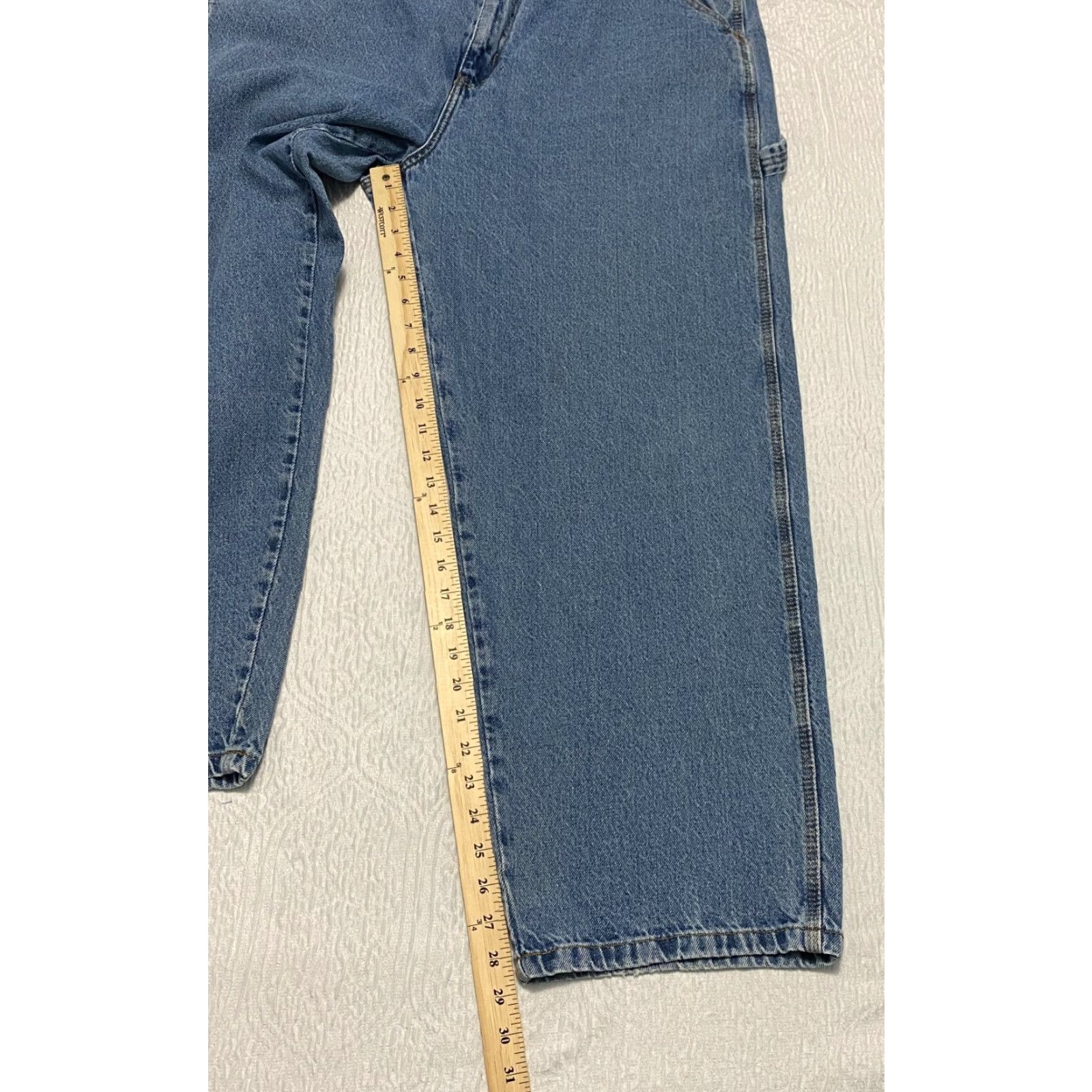 Denime Rugged Wear Jeans 40x29 Blue Denim Men's Relaxed High Rise 40 Inseam 29in Button Zip Pocket 100% Cotton Regular Size US 40 / EU 56 - 7 Thumbnail
