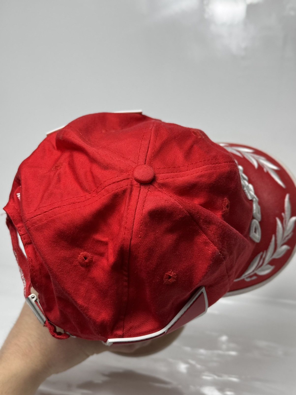 Ferrari Ferrari Dekra Michael Schumacher Vintage Red Racing Hat F1 Size ONE SIZE - 6 Thumbnail