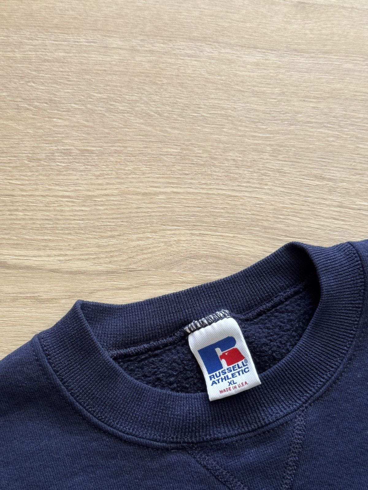 Russell Athletic Vintage 90’s Russell Athletic Navy Blue USA Boxy Sweatshirt Size US XL / EU 56 / 4 - 5 Thumbnail