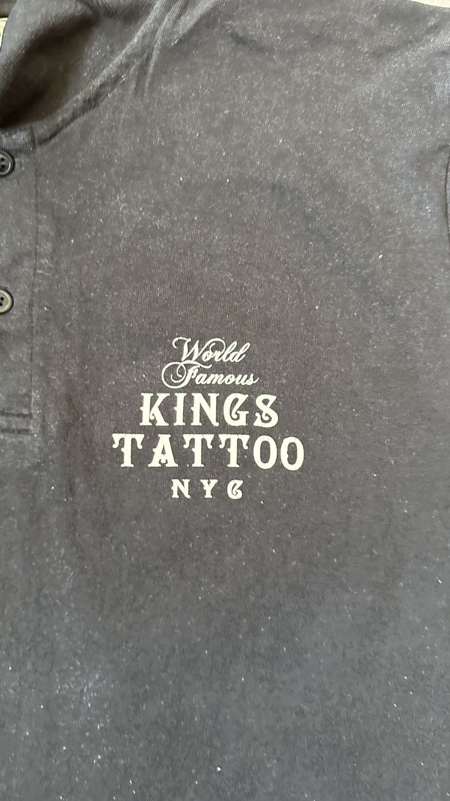 Vintage KINGS TATTOO NYC POLO TEE Size US M / EU 48-50 / 2 - 3 Thumbnail