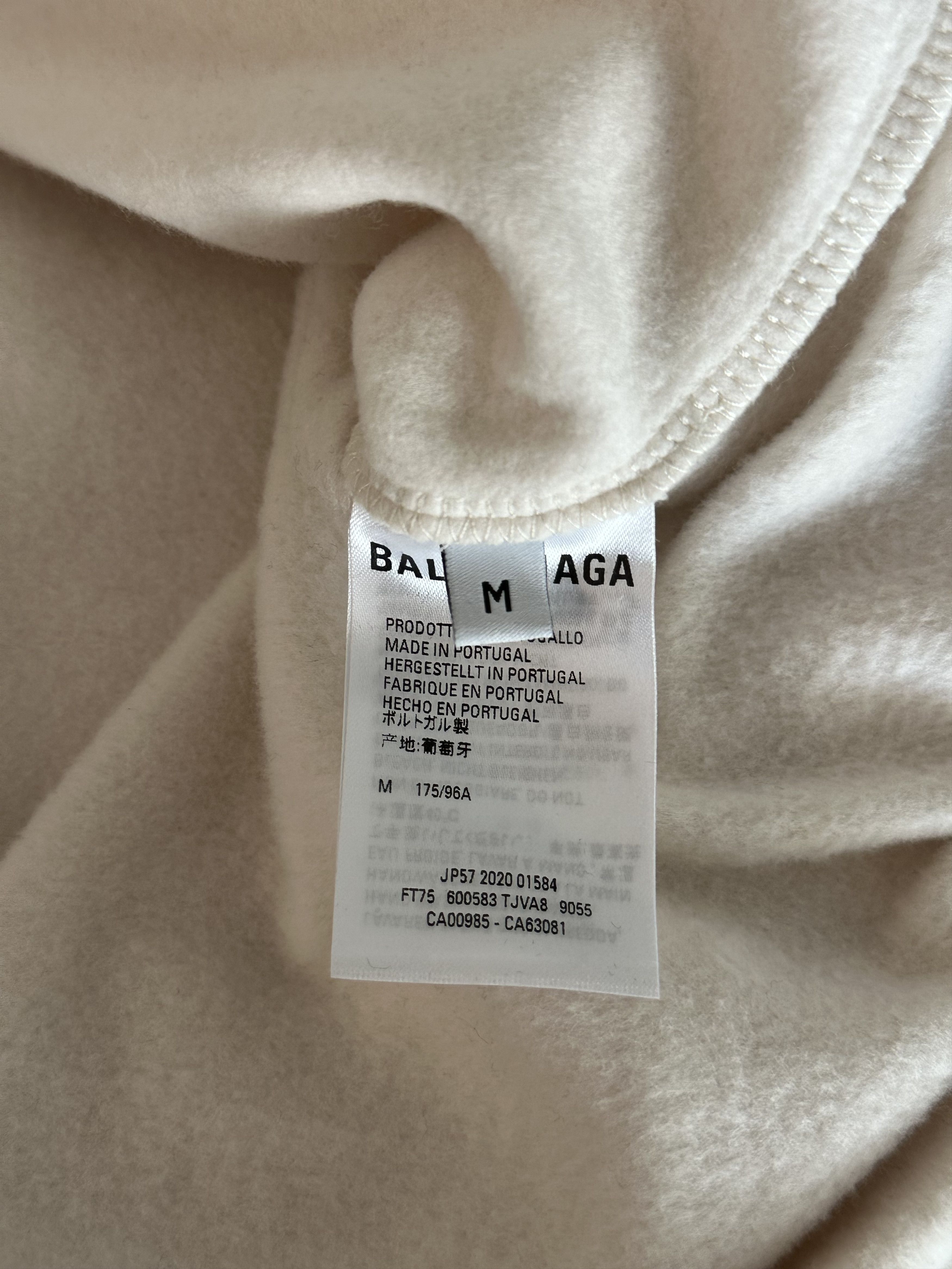 Balenciaga Balenciaga Beige & Blue Logo Hoodie Size US XL / EU 56 / 4 - 4 Thumbnail