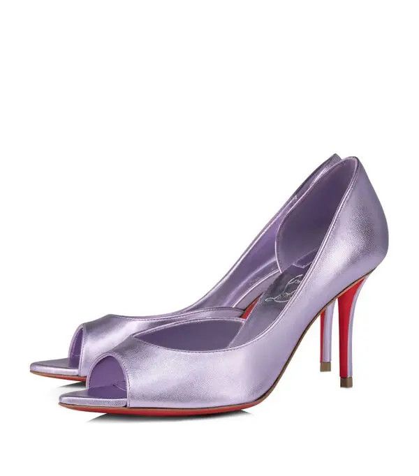 Christian Louboutin oc11z0125 Open Apostropha 80mm Sandals in Purple Size US 5 / IT 35 - 1 Thumbnail