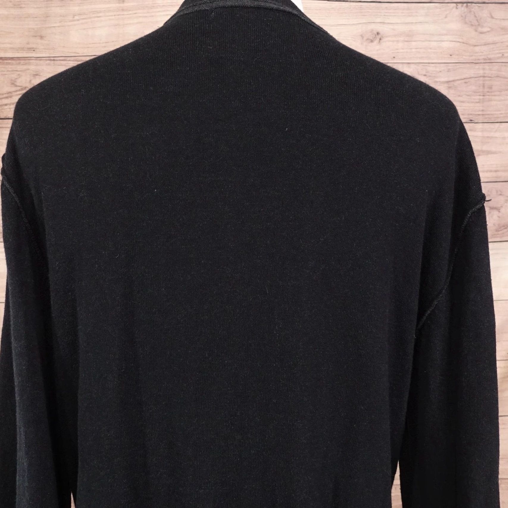BKE BKE Men's XL Cardigan Sweater Knit V-Neck Casual Cotton Black All Seasons Size US XL / EU 56 / 4 - 5 Thumbnail